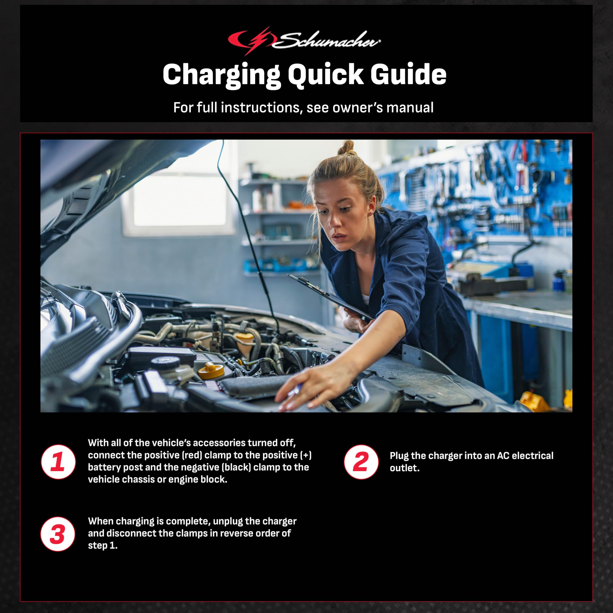 Schumacher Sc1363 Fully Automatic Battery Charger, Maintainer, And Auto Desulfator - 8 Amp/2 Amp, 6V/12V - For Cars, Trucks, Suvs, Rv Batteries