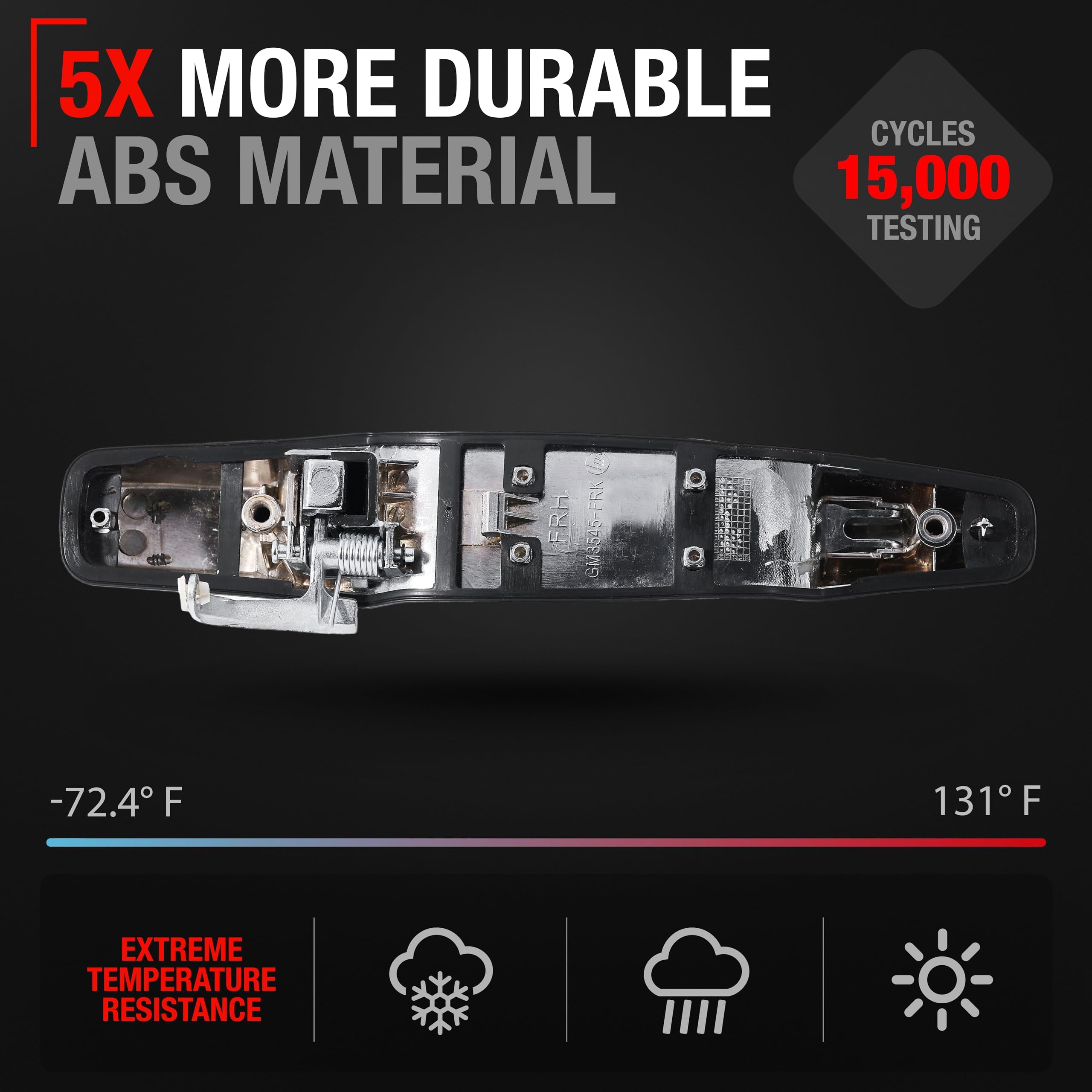 Exterior Front Passenger Door Handle - Compatible With 2007-2013 Chevrolet Avalanche, 07-14 Silverado 1500, 2500, 3500, Suburban