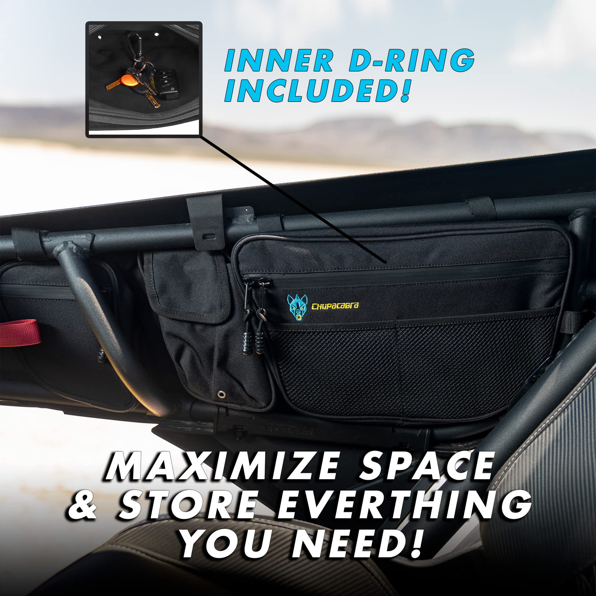Chupacabra Offroad X3 Front Door Bags - Can Am Maverick X3 MAX Turbo R X DS RS RR XMR XRC 2017 2017-2022 Door Storage Bags (Driver and Passenger Side Door Bags)
