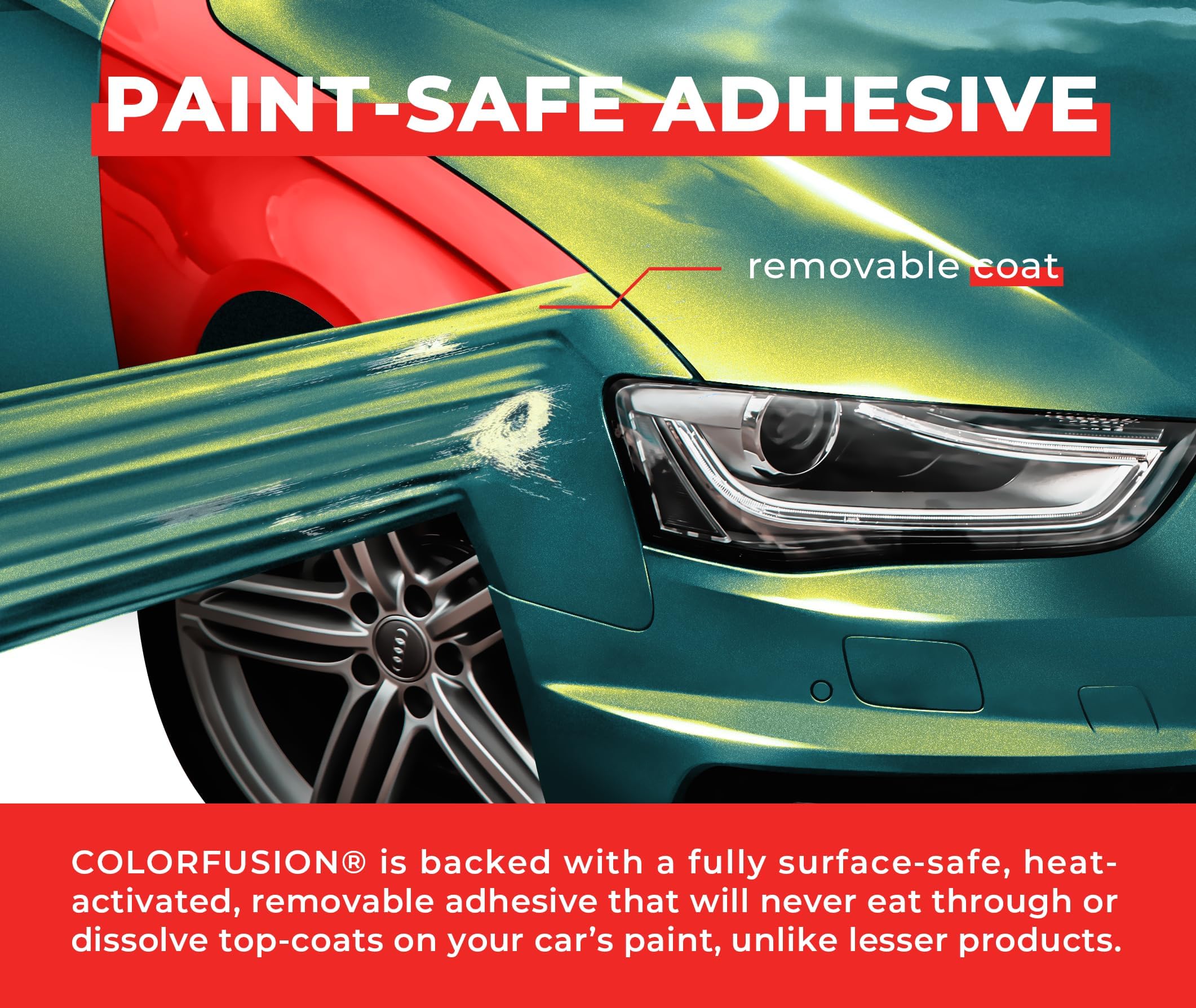 Colorfusion Ppf By Vvivid, Gloss Flip Thunder Green Dry Apply Ppf Vinyl Car Wrap Roll 60Ft X 5Ft
