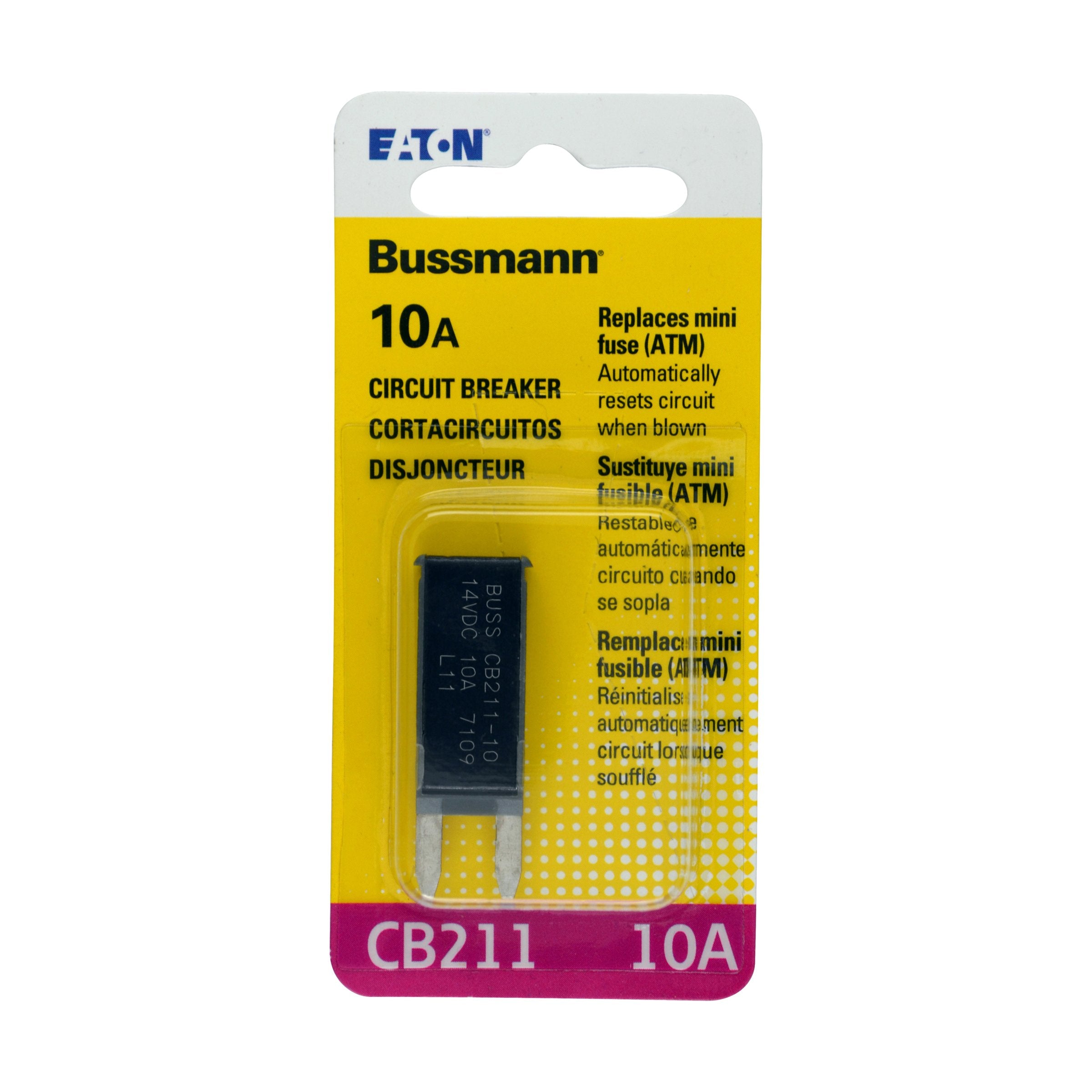 Bussmann (Bp/Cb211-10-Rp) 10 Amp Type-I Atm Mini Circuit Breaker