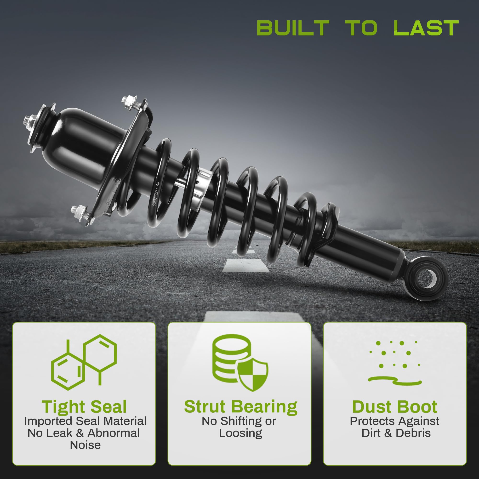 Autosaver88 Rear Complete Struts Shocks Assembly Compatible With 2009-2013 Corolla, 2009-2013 Matrix, 2009-2010 Pontiac Vibe