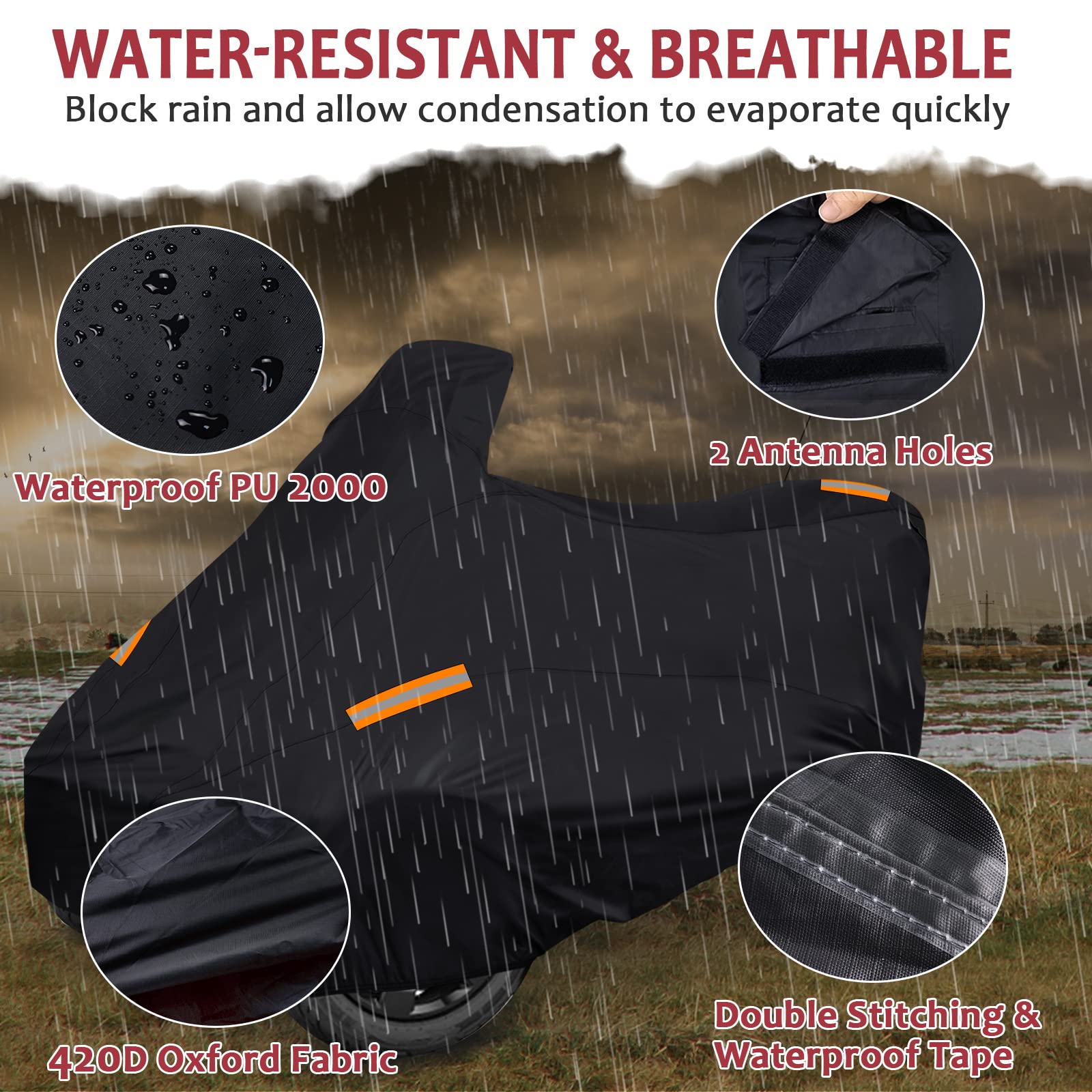 Starknightmt Spyder Full Cover, Waterproof Cover Compatible With Can Am Spyder Rt/Rt Limited 2010-2019 Spyder Accessories All We