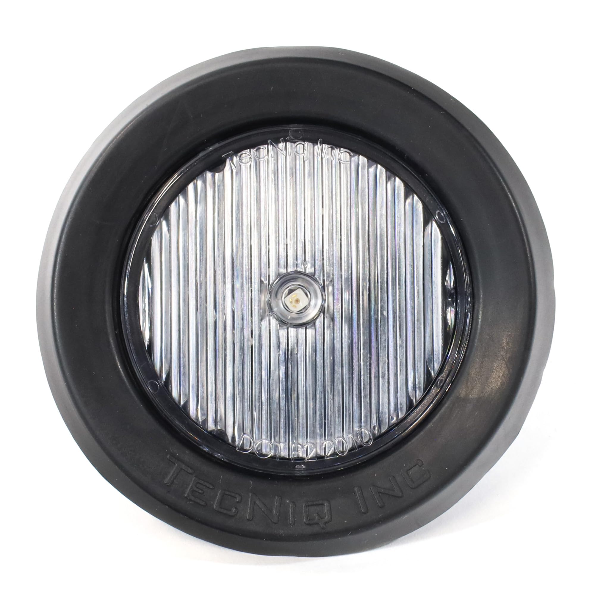 TecNiq S30-RC00-6 | 2 Round Red LED Low-Profile Side Marker Light - Clear Lens, DOT Approved, IP68 Waterproof, Grommet Mount - 1