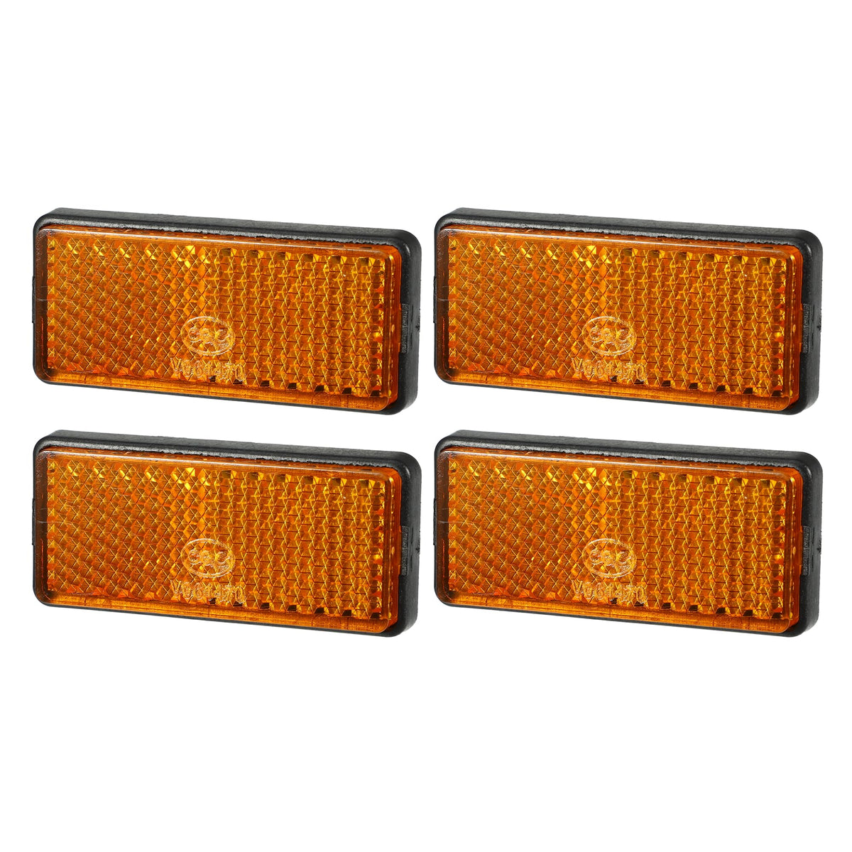 Partuto 4pcs 2.20''x0.98'' Universal Reflector - Rectangle Motorcycle Bike Safety Reflector Increase Visibility and Safety on Th