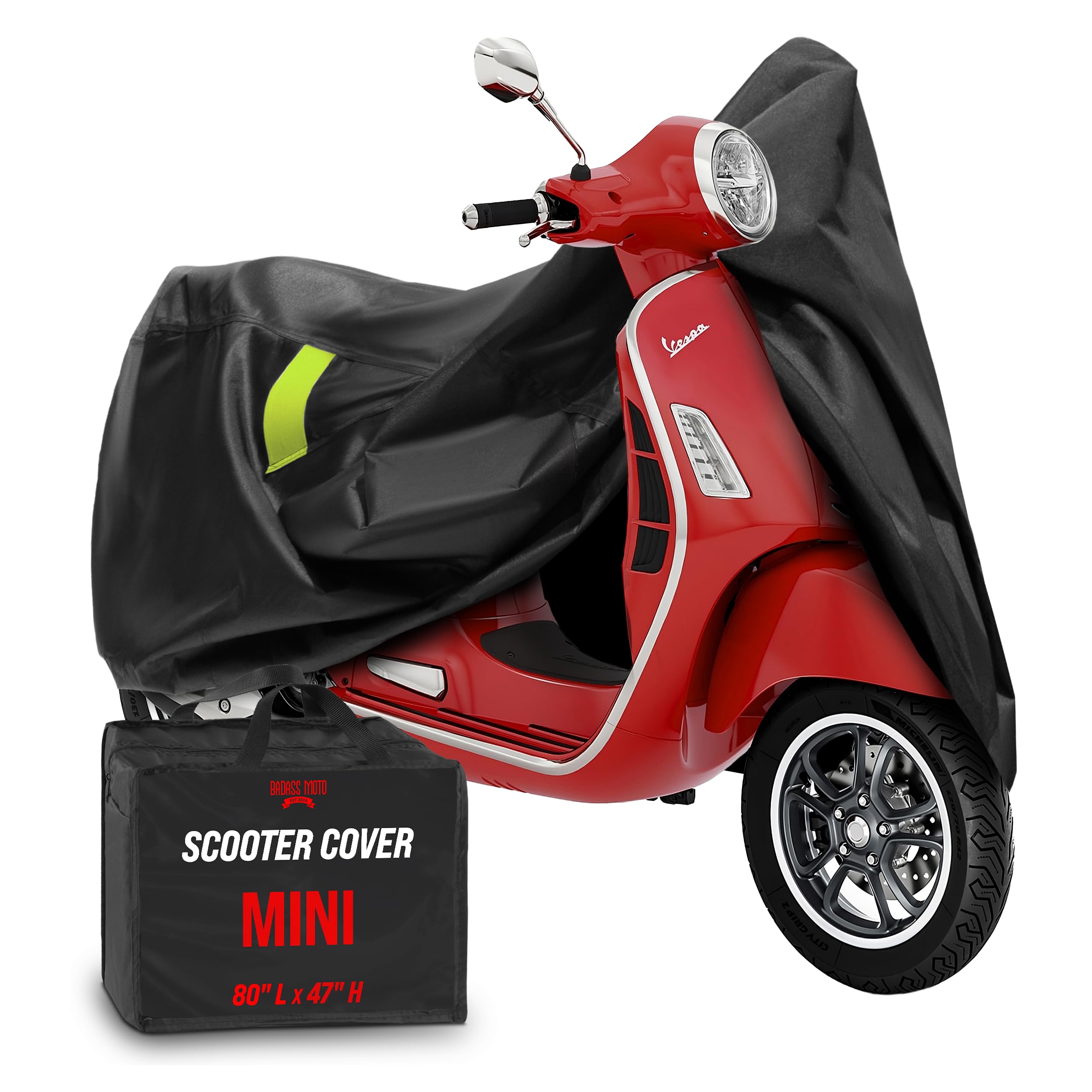 Badass Moto Ultimate Scooter Cover for Vespa Cover, Moped Cover Waterproof Outdoor Fits Honda Ruckus Scooter Cover Fits Honda Su