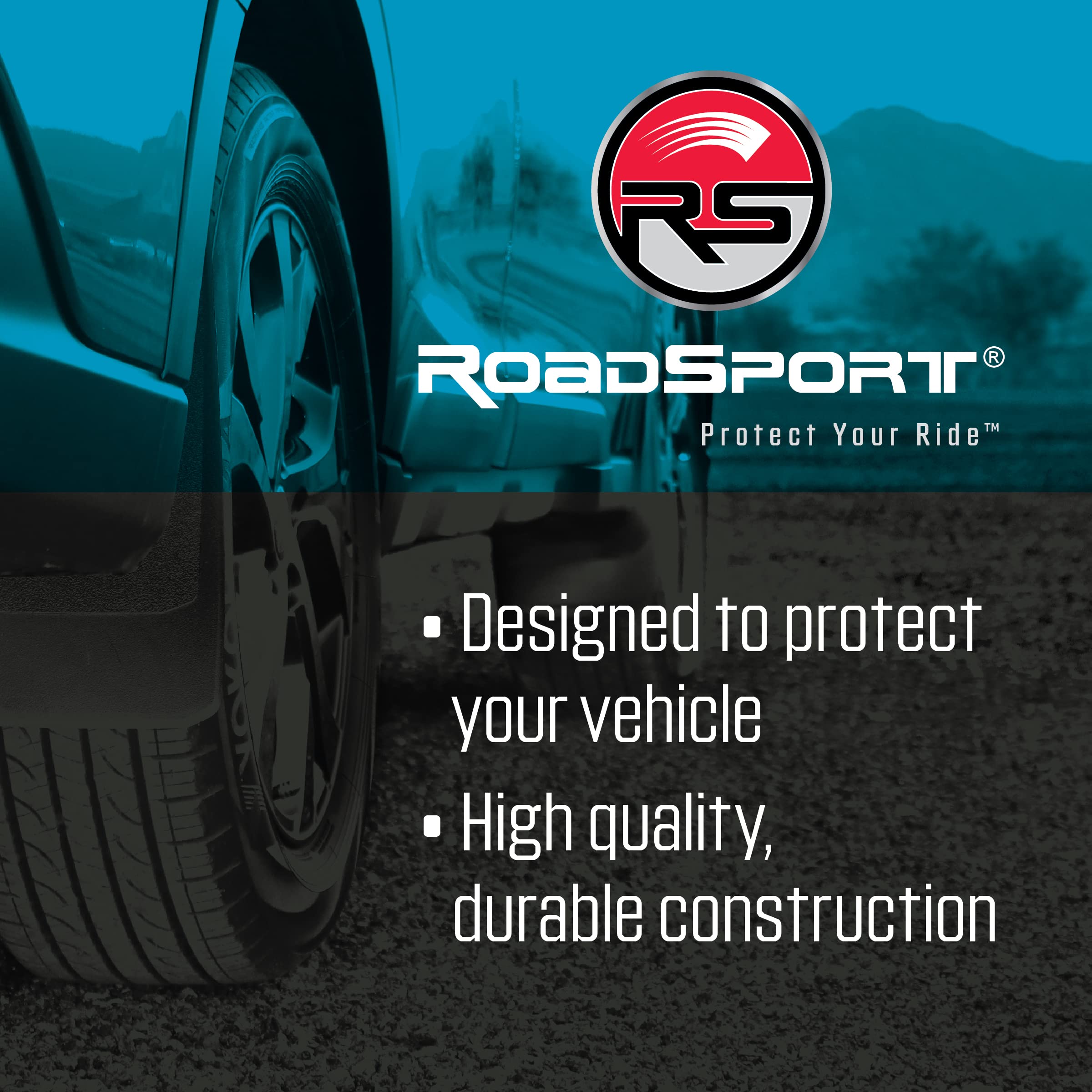 Hopkins Towing Solutions RoadSport 4766 'B' Series Universal Fit Premiere Splash Guard (Black with Red Prism; 15-3/4 Height x