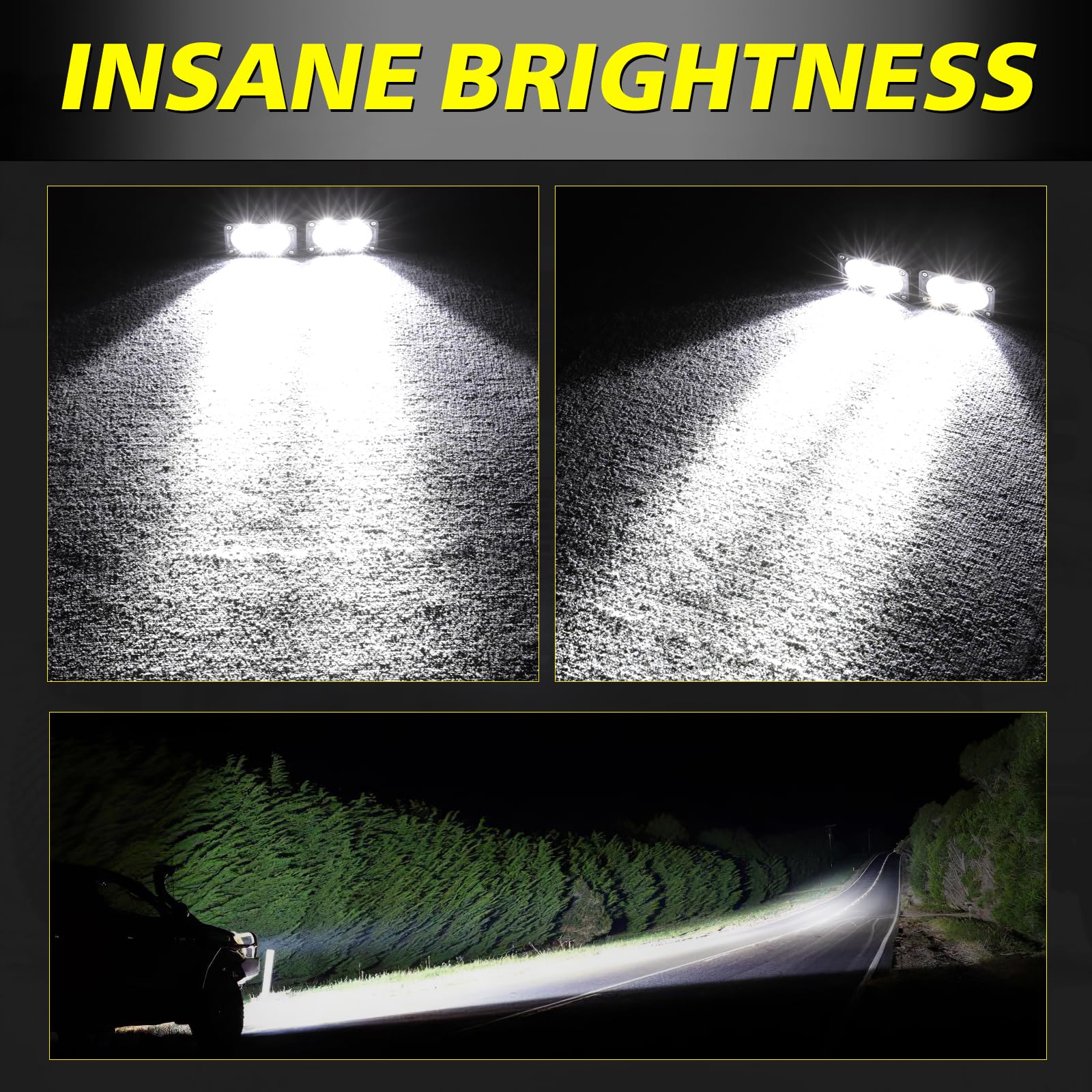 Akd Part Led Pods, 3 Inch Cree Led Driving Lights 40W Spot Off Road Small Lights Pods Ditch Lights Led Fog Lights Backup Lights