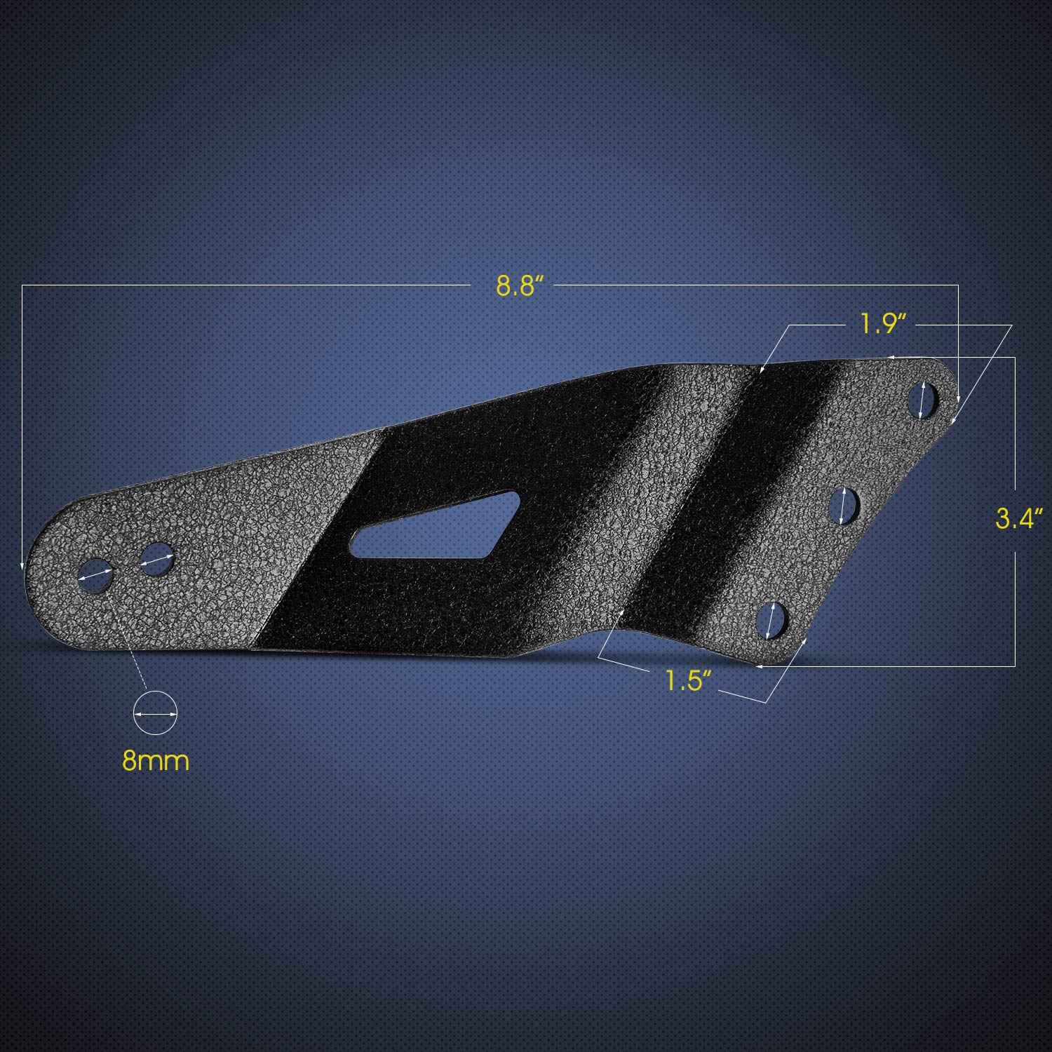 Nilight 90031B 2Pcs 52” Curved Led Light Bar Bracket At Upper Windshield Roof Cab For 99-06 Chevy Silverado Suburban Avalanche Tahoe & Gmc Yukon Sierra, 2 Years Warranty