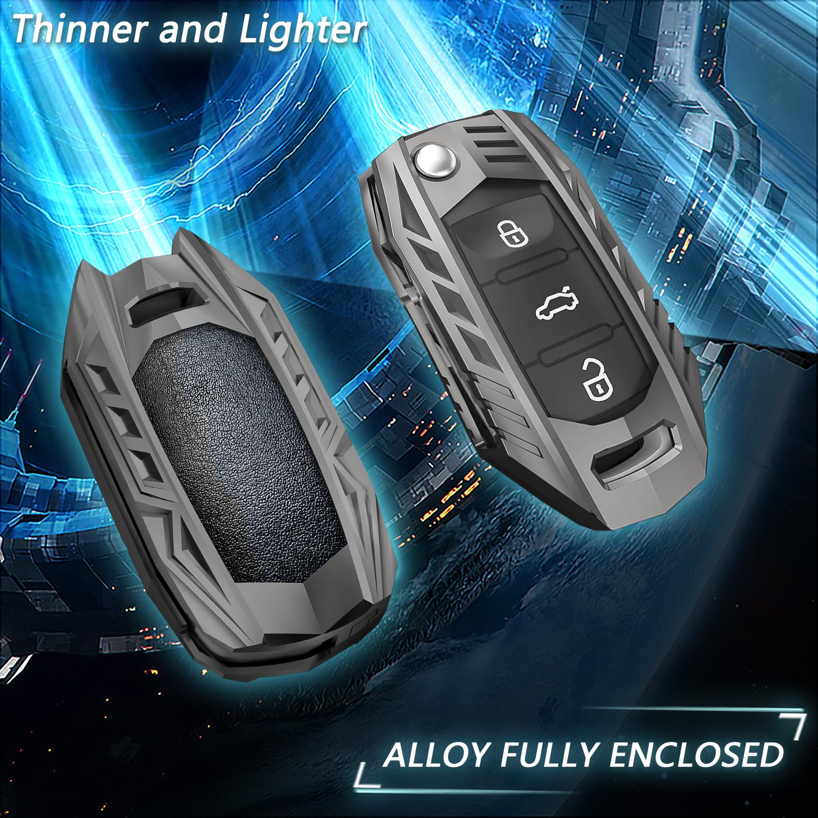 Ocezbiis For Volkswagen Key Fob Cover,Keychain,Zinc Alloy Protection Car Key Case For Jetta Tiguan Golf Polo Mk7 Mk8 Passat Beet