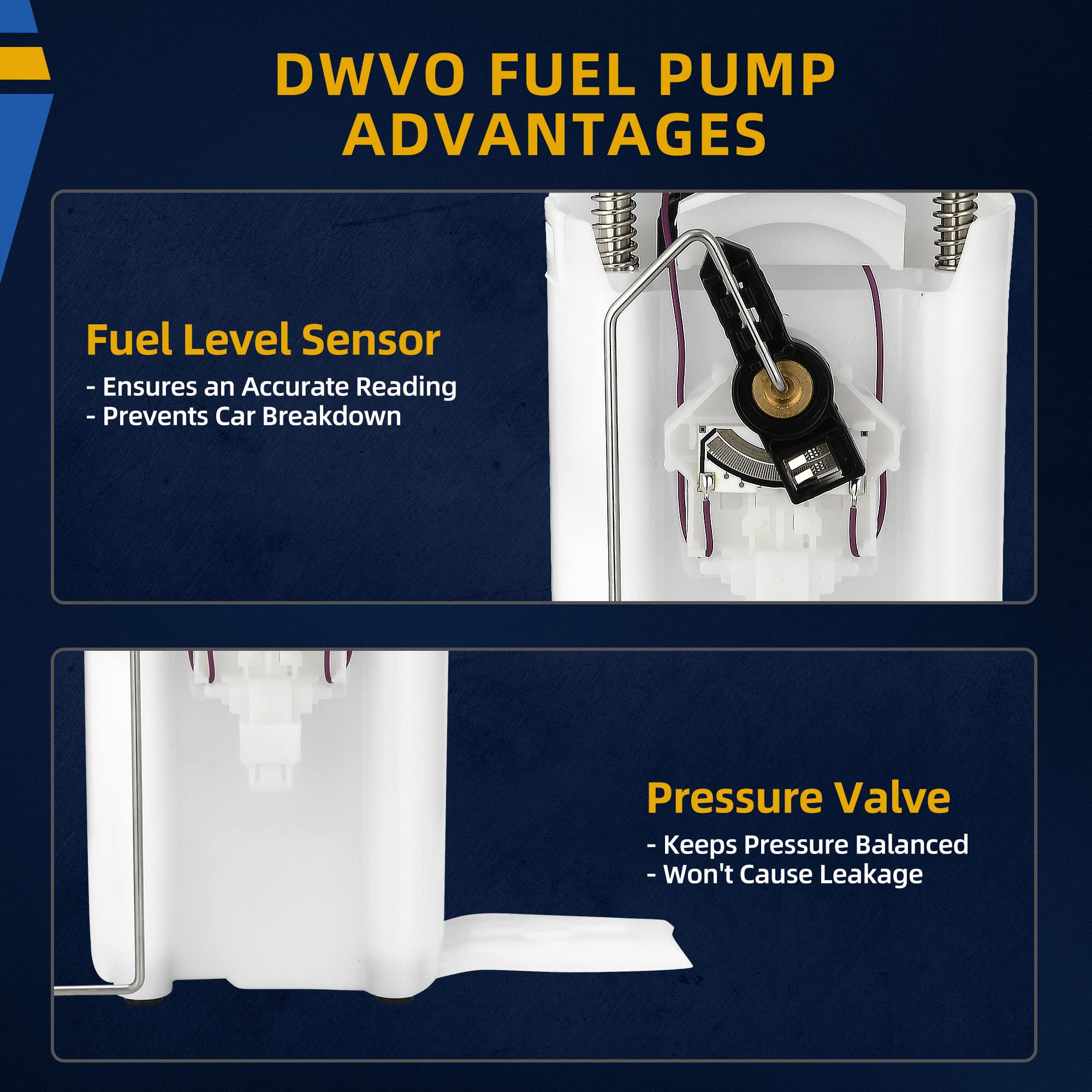 Dwvo Fuel Pump Compatible With 2000-2001 Chevy Suburban 1500/Gmc Yukon Xl 1500 V8 5.3L
