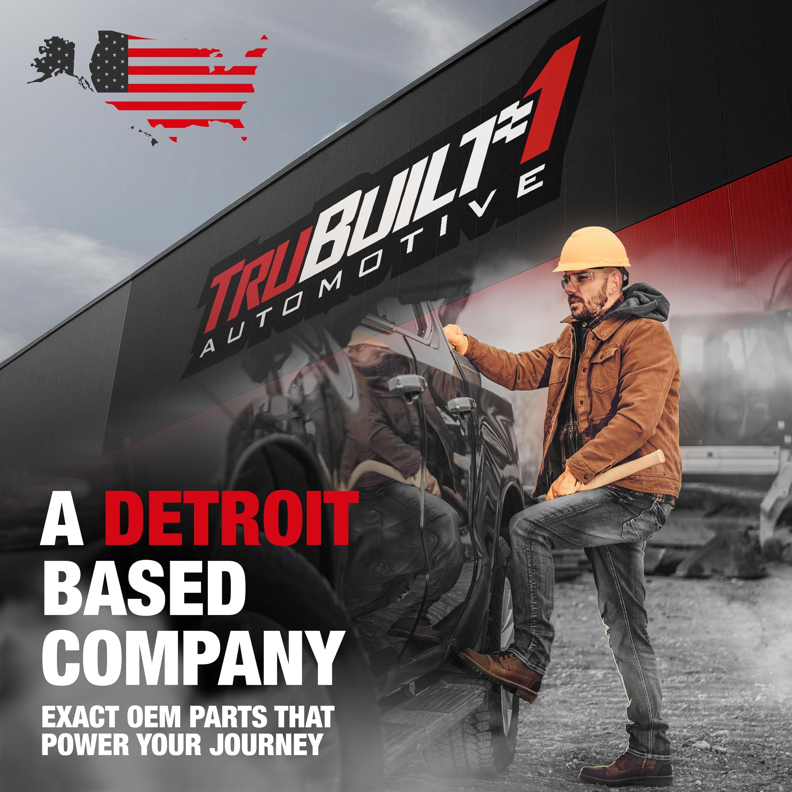 Exterior Front Passenger Door Handle Replacement, Upgraded Metal - Compatible With 1995-2004 Toyota Tacoma - Textured Black - Oe