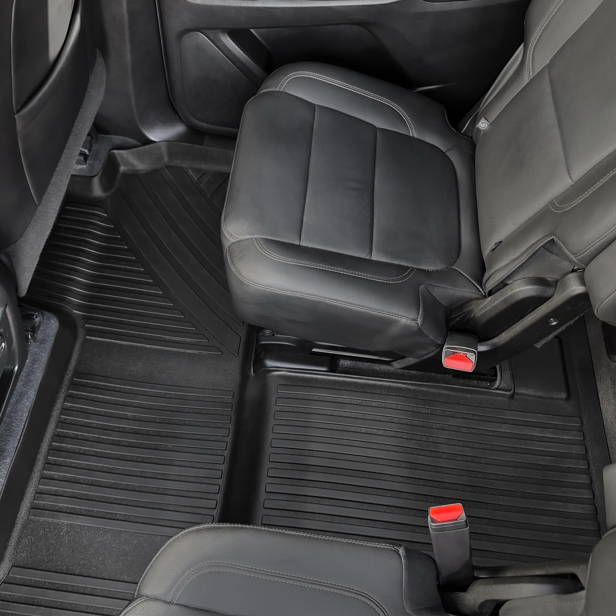 Yitamotor Floor Mats Fit For 2024-2025 Chevy Traverse, Tpe All Weather Custom Fit Floor Liners For 7 Seats, Back Seat Protector