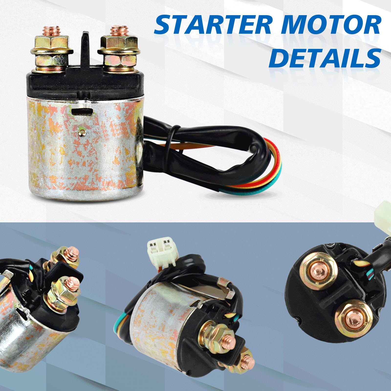 Evtok Starter Motor With Relay Compatible With Honda Rancher 420 Trx420, Foreman 500 Trx500, Pioneer 500 Sxs500M, Replace 31200-Hp5-601 31200-Hro-F01 31200-Hr6-B01