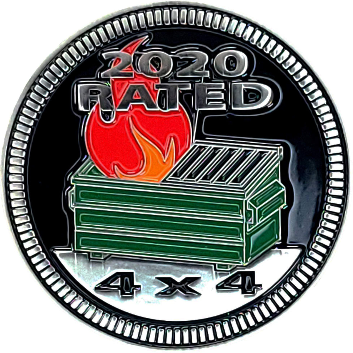 Badge Glow 2020 Rated 4X4 Metal Automotive Badge Specifically Designed For The Jeep Wrangler Or Cherokee ~ Stick It Anywhere! (2