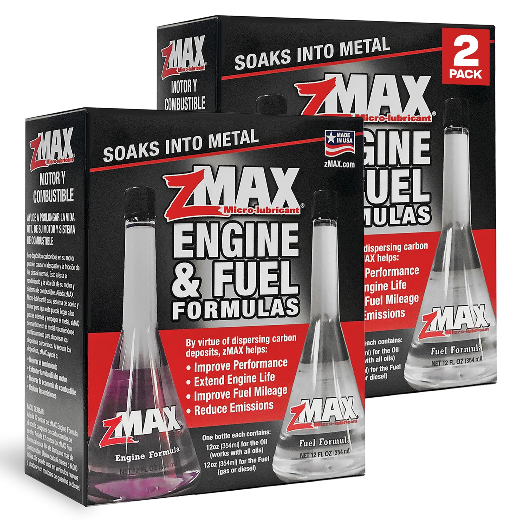 Zmax 58-011 - Engine & Fuel Formula Kit - Easy To Use - Reduces Carbon Build-Up & Lubricates Metal Extending Life Of Car Or Truc