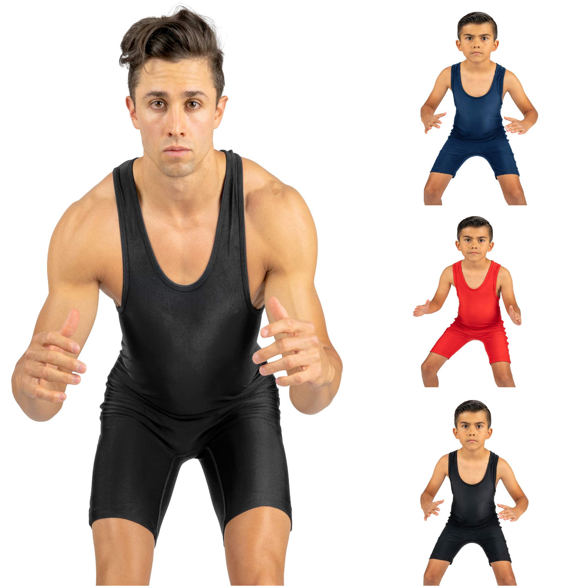 4 Time All American Solid Black Wrestling Singlet Size Xs
