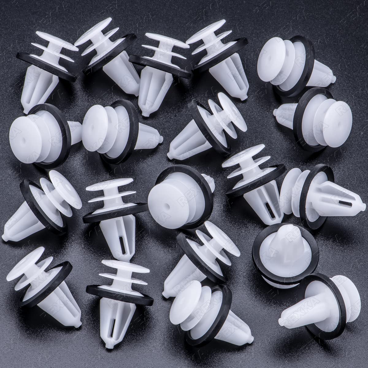 Rexka 20Pcs Door Trim Panel Retainer Clip For Ford W713297-S300 C-Max Edge Escape Explorer F-150 Mustang Focus Flex Fusion Tauru