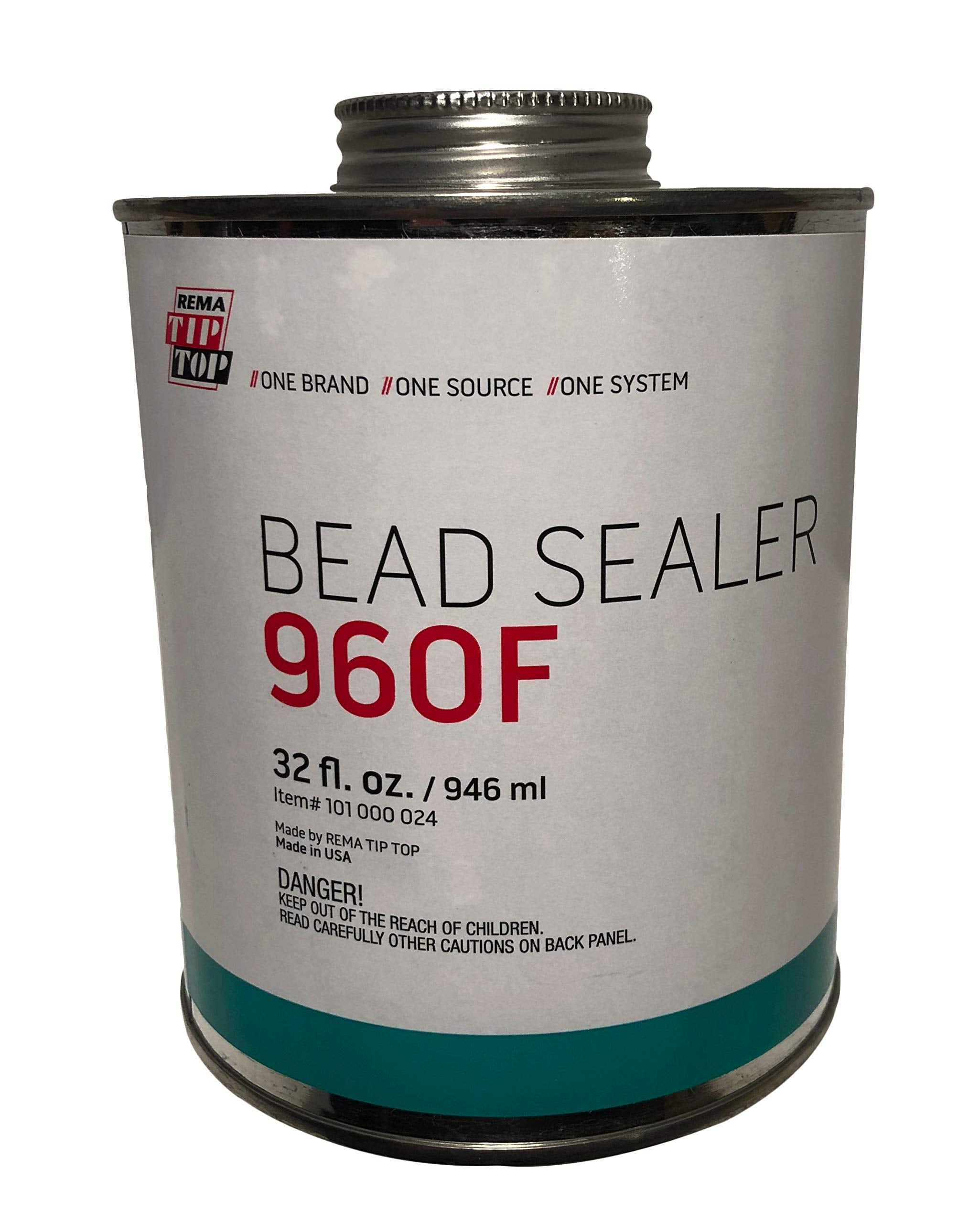 Rema Tip Top 960F Tire Bead Sealer Can With Brush Top - (32 Fl. Oz. / 946 Ml)