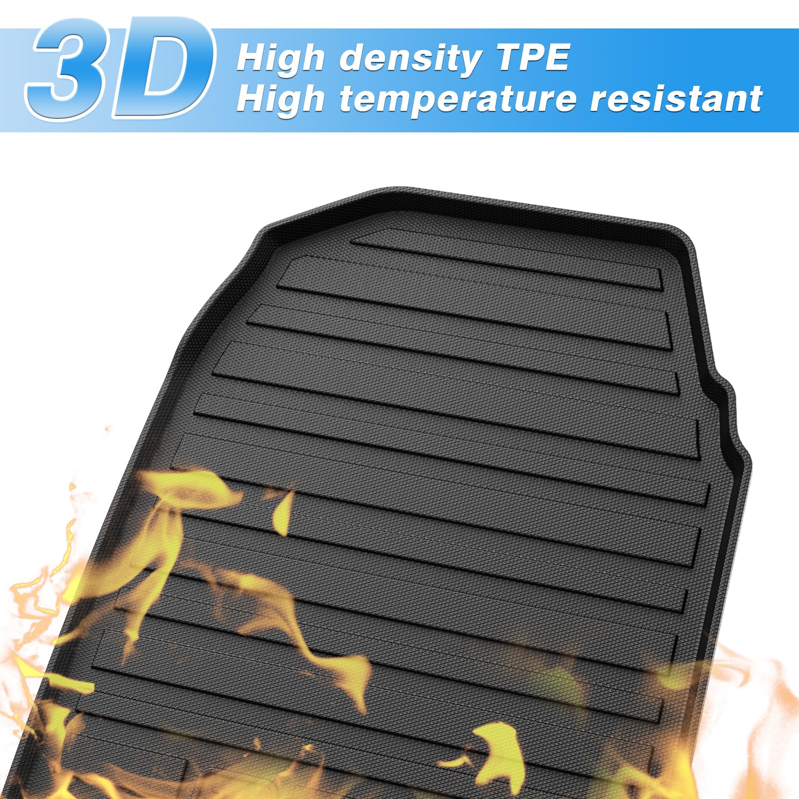 Powerty Trunk Mat For 2024 Toyota Grand Highlander 7 Seats For Xle Version Without Speaker On The Left Accessories Cargo Mats Tp