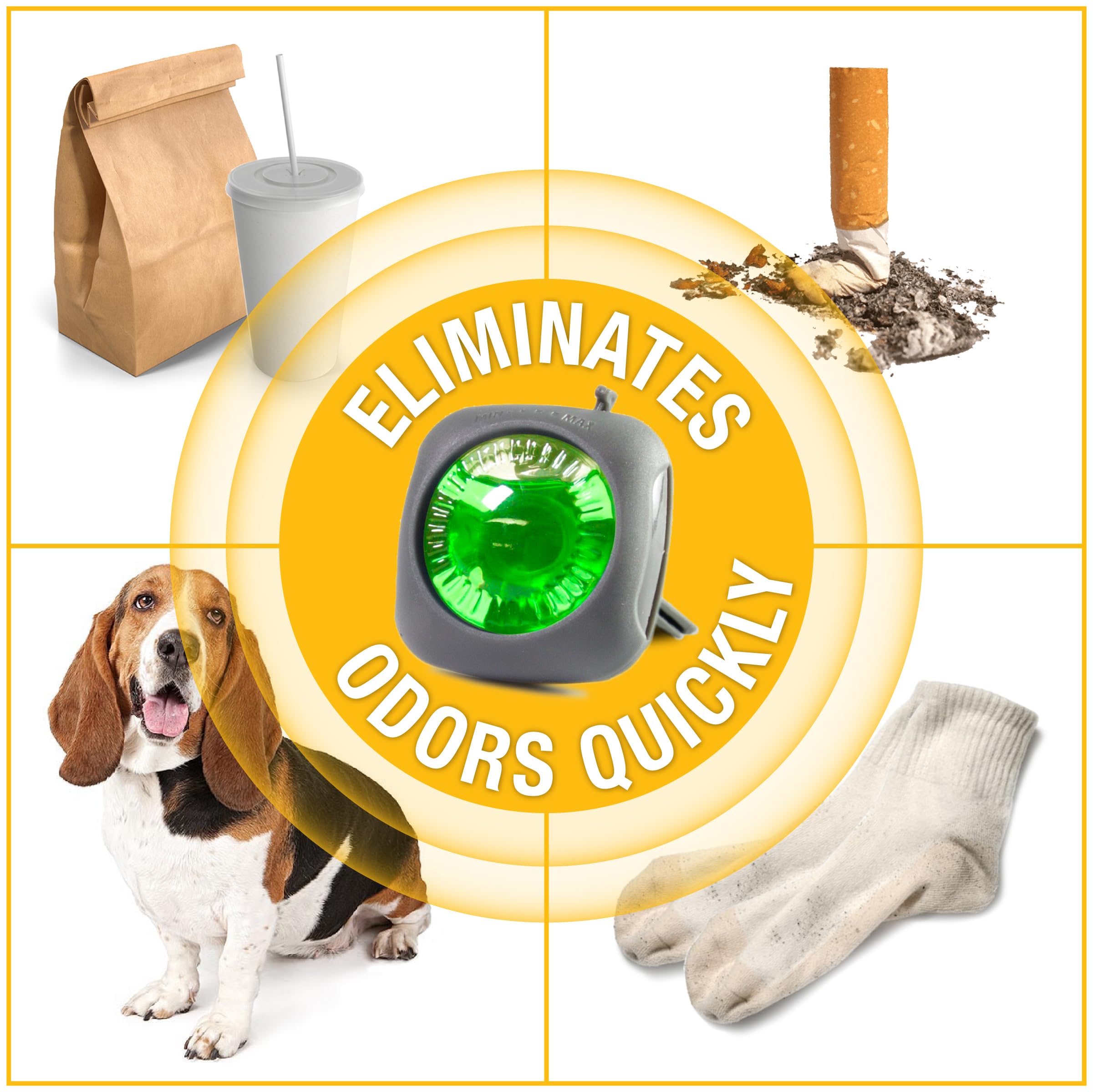 Arm & Hammer AH8203GO Great Outdoor Freshness Vent Clip for Car Air Freshener 4 Pack of 3 Piece in Each