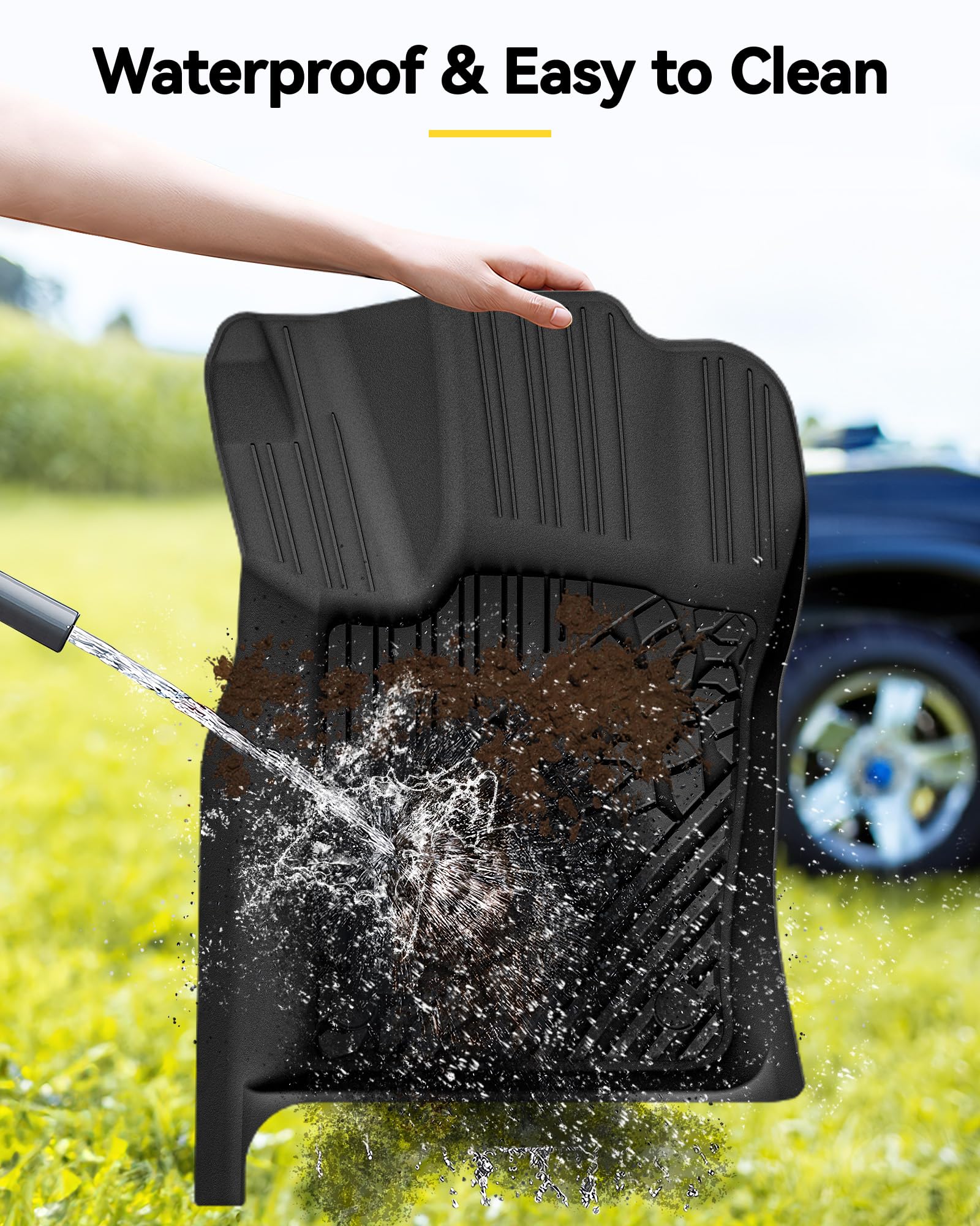 3W Floor Mats & Cargo Liner Fit For Jeep Grand Cherokee 2016-2021/ Grand Cherokee Wk 2022 2023 (Non L), Tpe All Weather Custom F