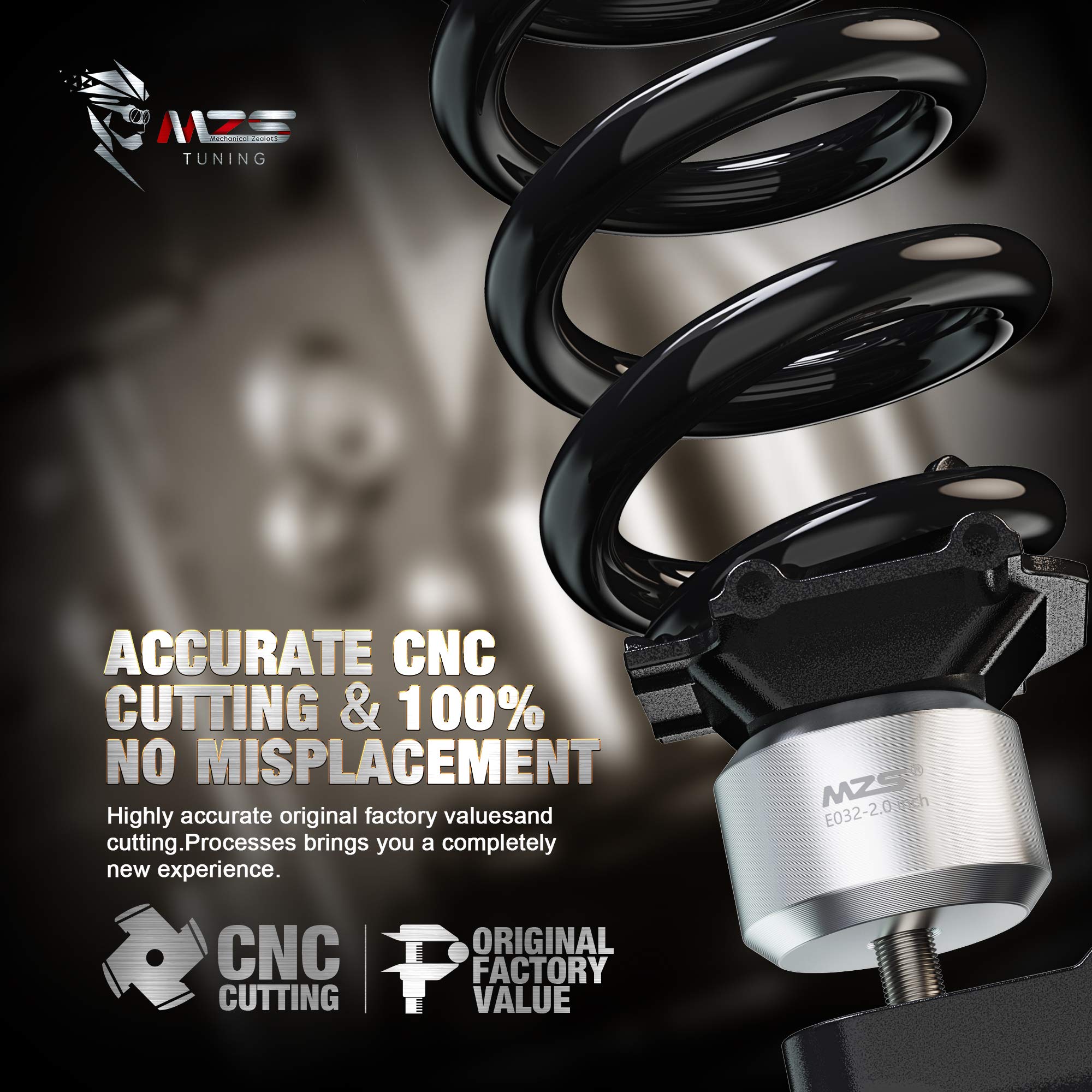 Mzs 2.5' Leveling Kit Front Coil Spring Suspension Lift Strut Spacers Compatible With 2005-2025 F250 F350 Super Duty 4Wd