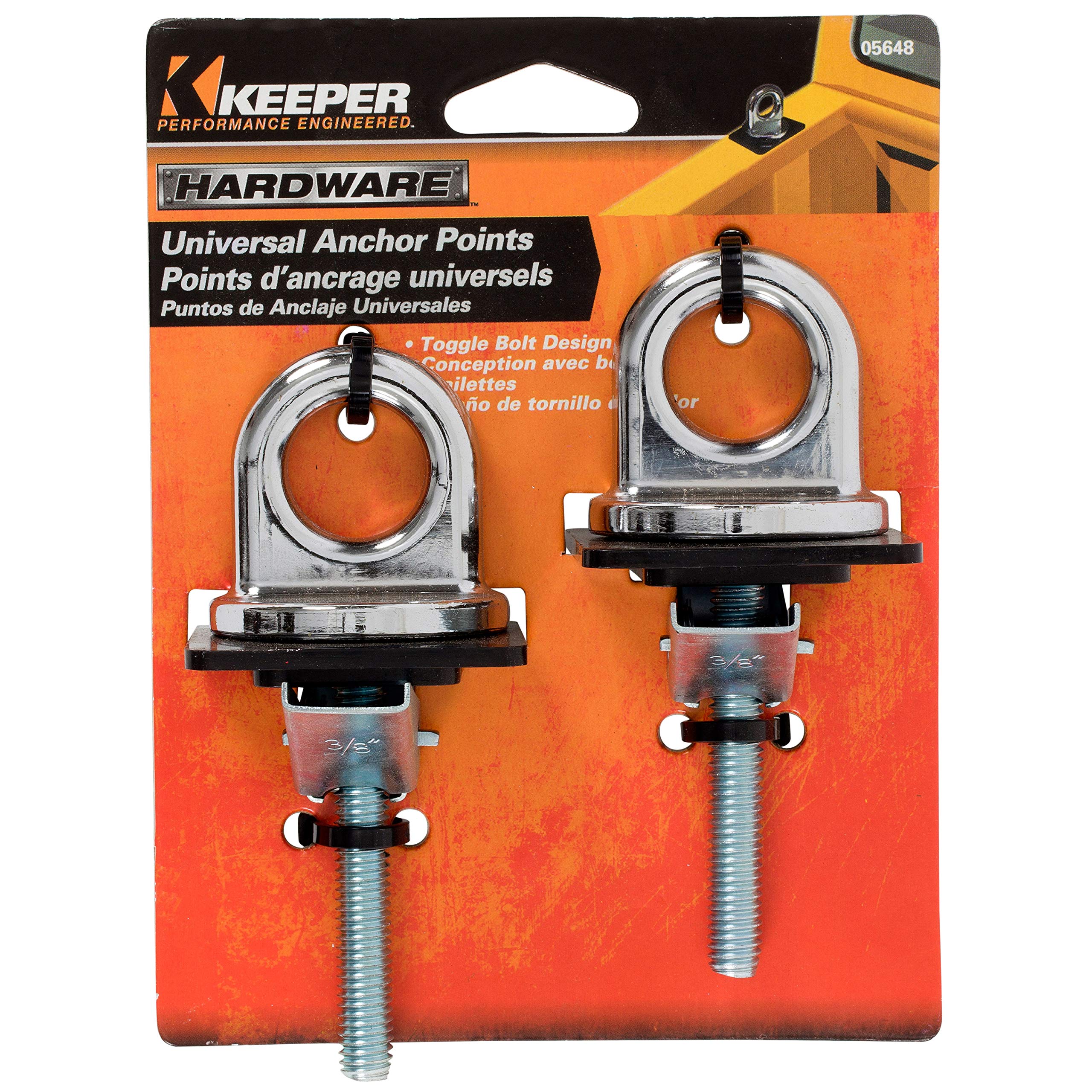 Keeper 05648 Chrome Anchor Point 2 Count