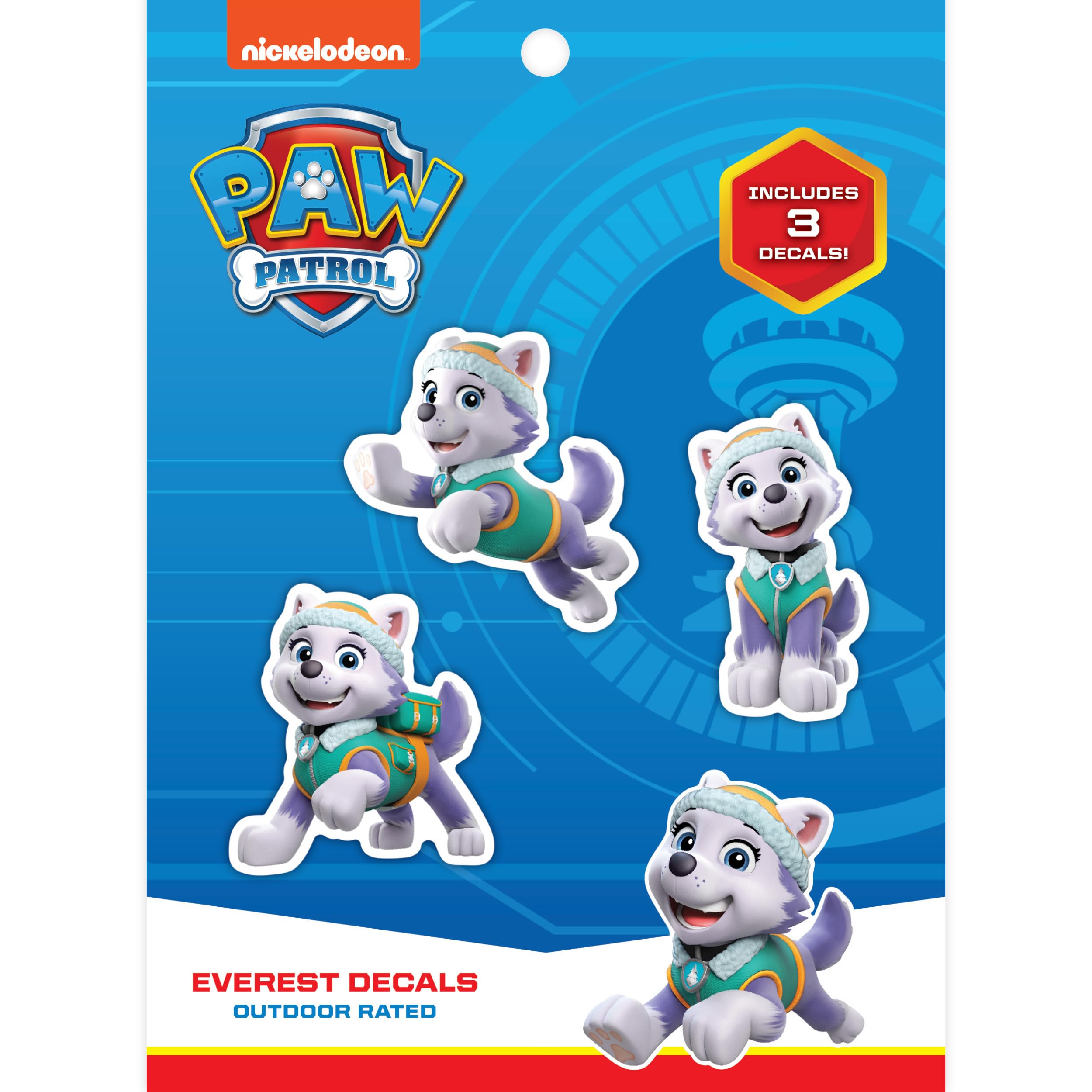 Paw Patrol Everest Decals - Set Of 3 Vinyl Stickers For Kids And Adults - Vinyl Decals For Laptop, Tumbler, Water Bottle, Vehicl