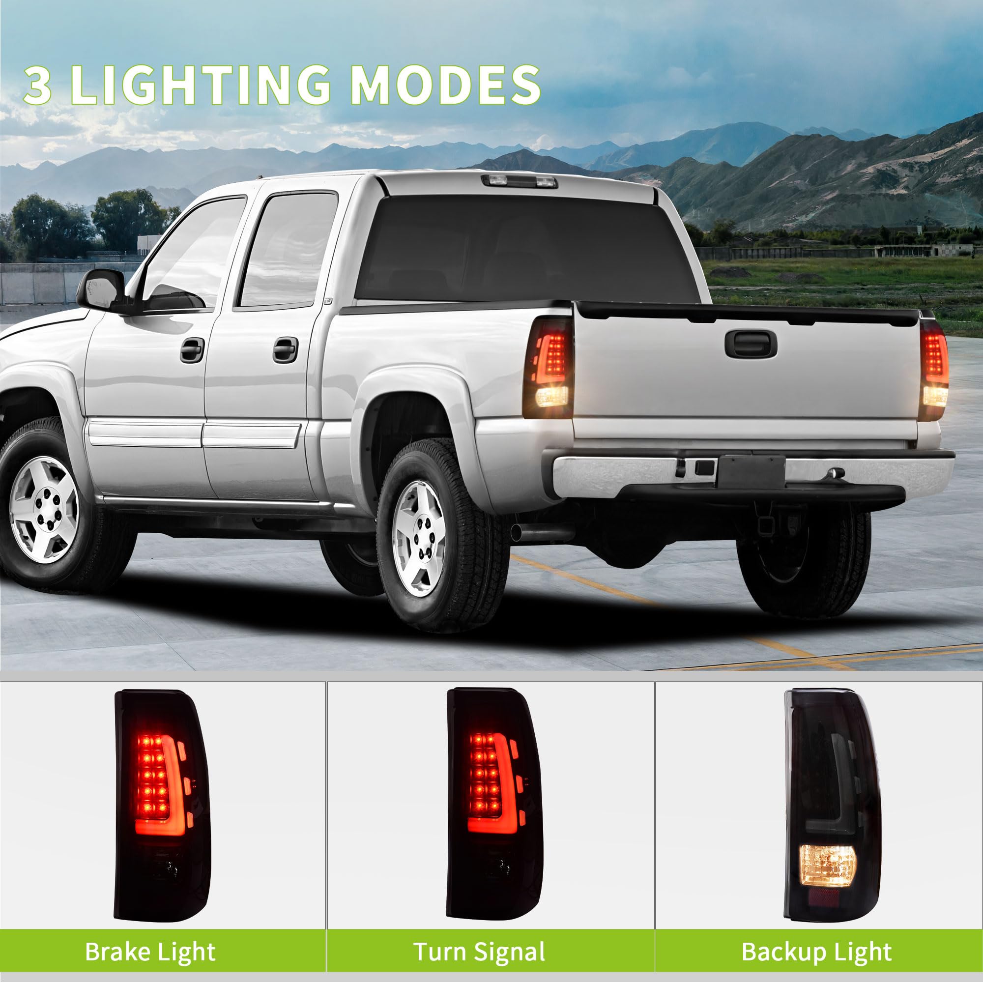Autosaver88 Led Taillights Tail Lights Assembly Compatible With 1999-2006 Chevy Silverado 1500/2500, 01-06 Silverado 1500Hd/2500