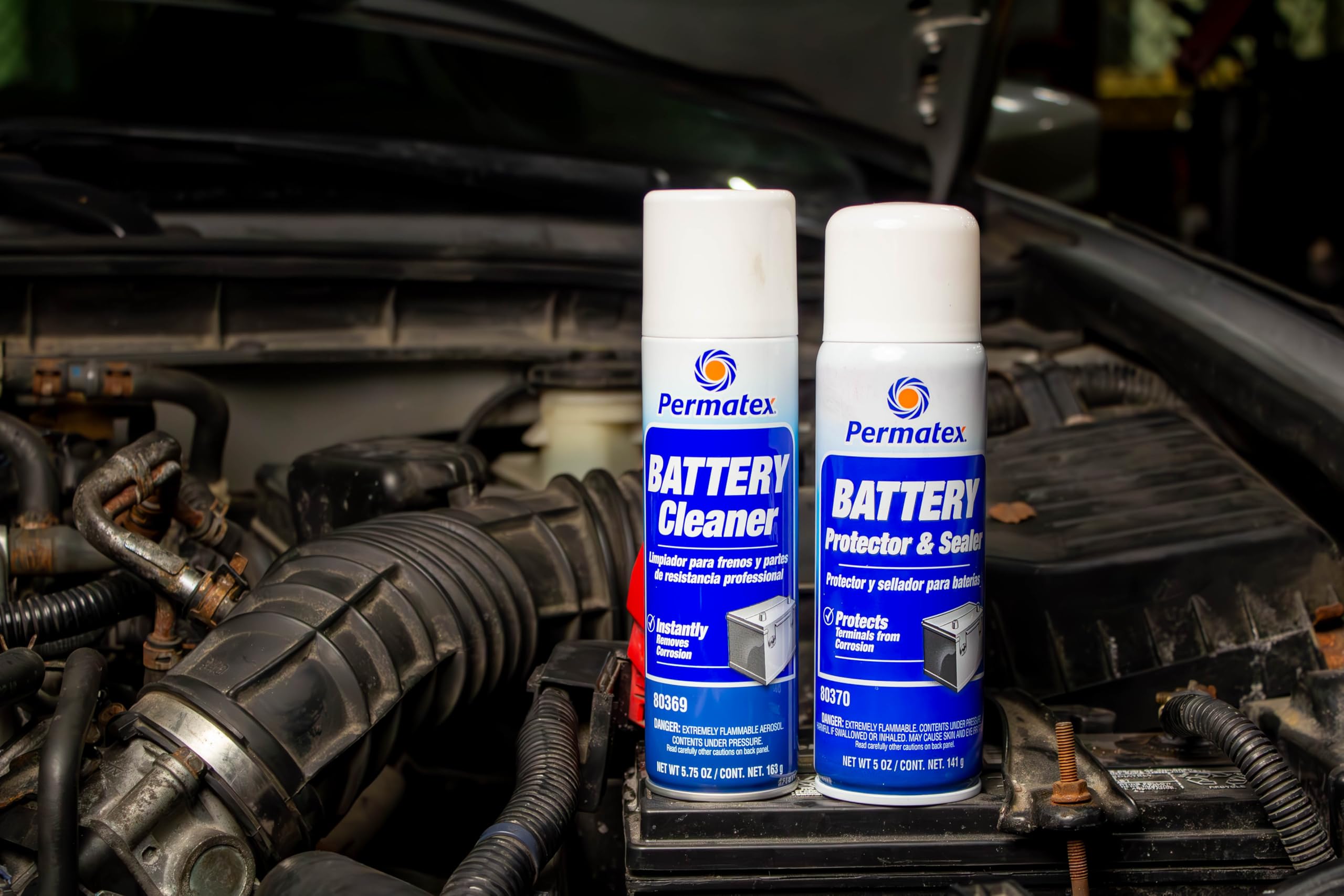Permatex 80370 Battery Protector And Sealer, 5 Oz. Net Aerosol Can
