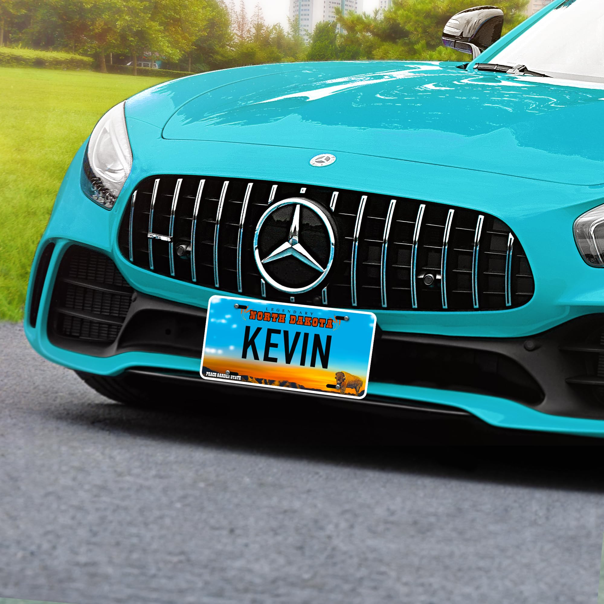 Custom North Dakota License Plate, Personalized License Plates For Car, 6X12 Inch, Rust-Free Fade Resistant Aluminum, Usa Made B