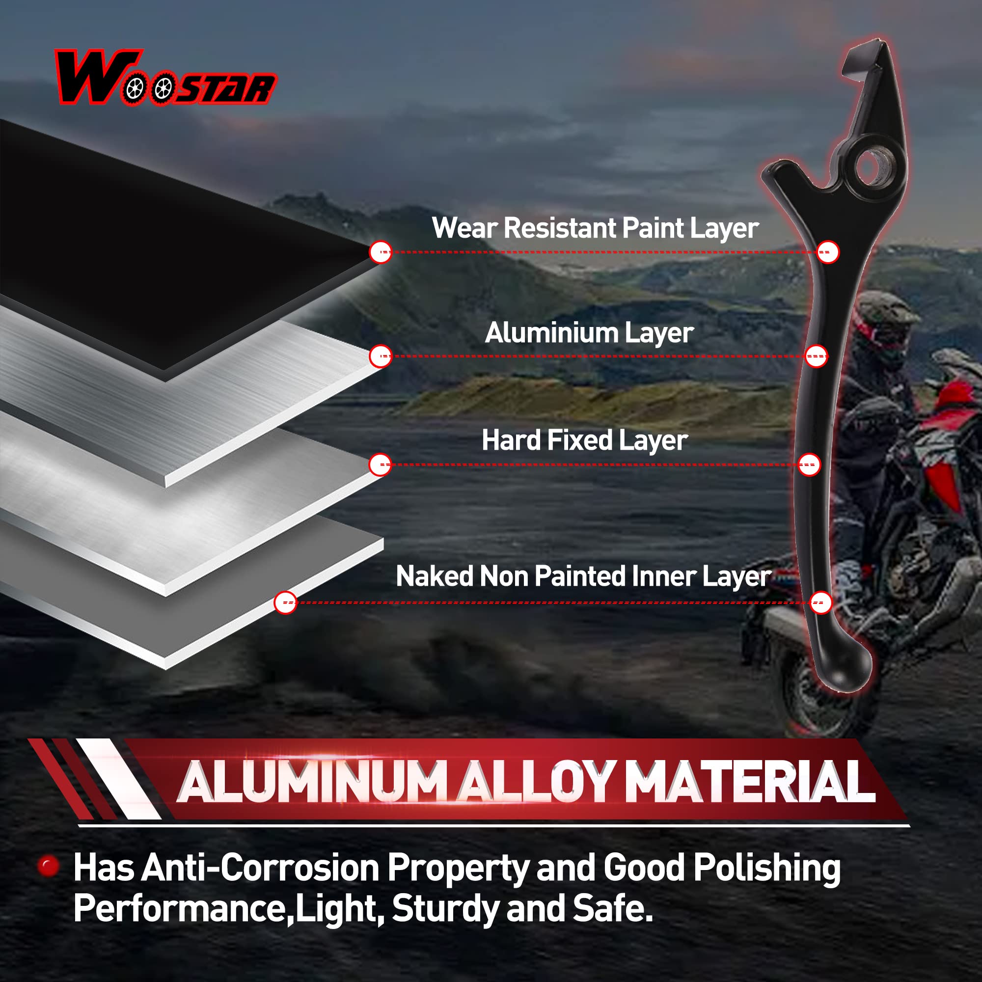 Woostar Right Hydraulic Disc Brake Lever For 50Cc 70Cc 90Cc 110Cc 125Cc Chinese Dirt Bike Pit Bike