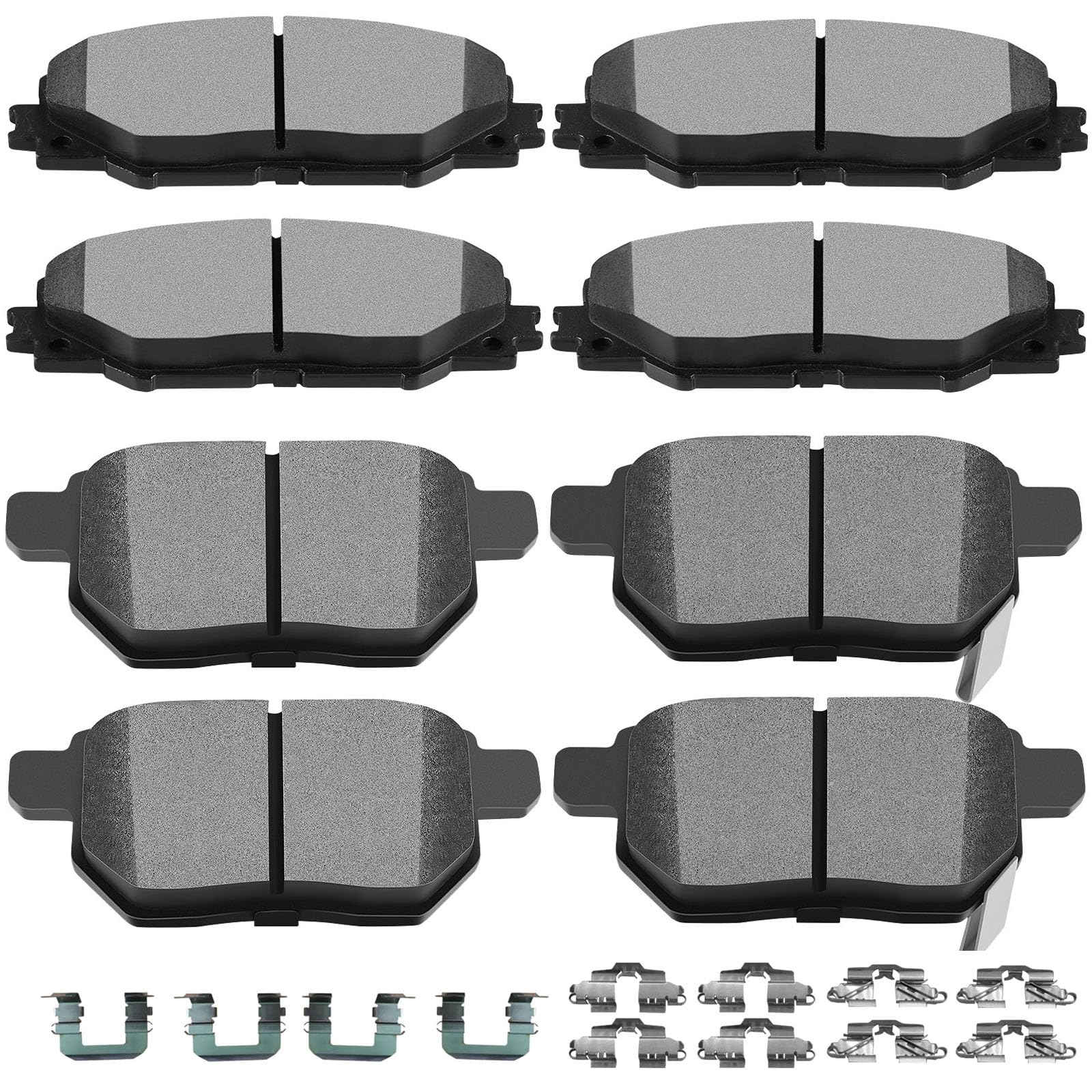 Scitoo D1211 D1354 Front Rear Ceramic Brake Pads Sets Fit For Pontiac Vibe 2009-2010,For Scion Im 2016,For Scion Tc 2011-2016,Fo
