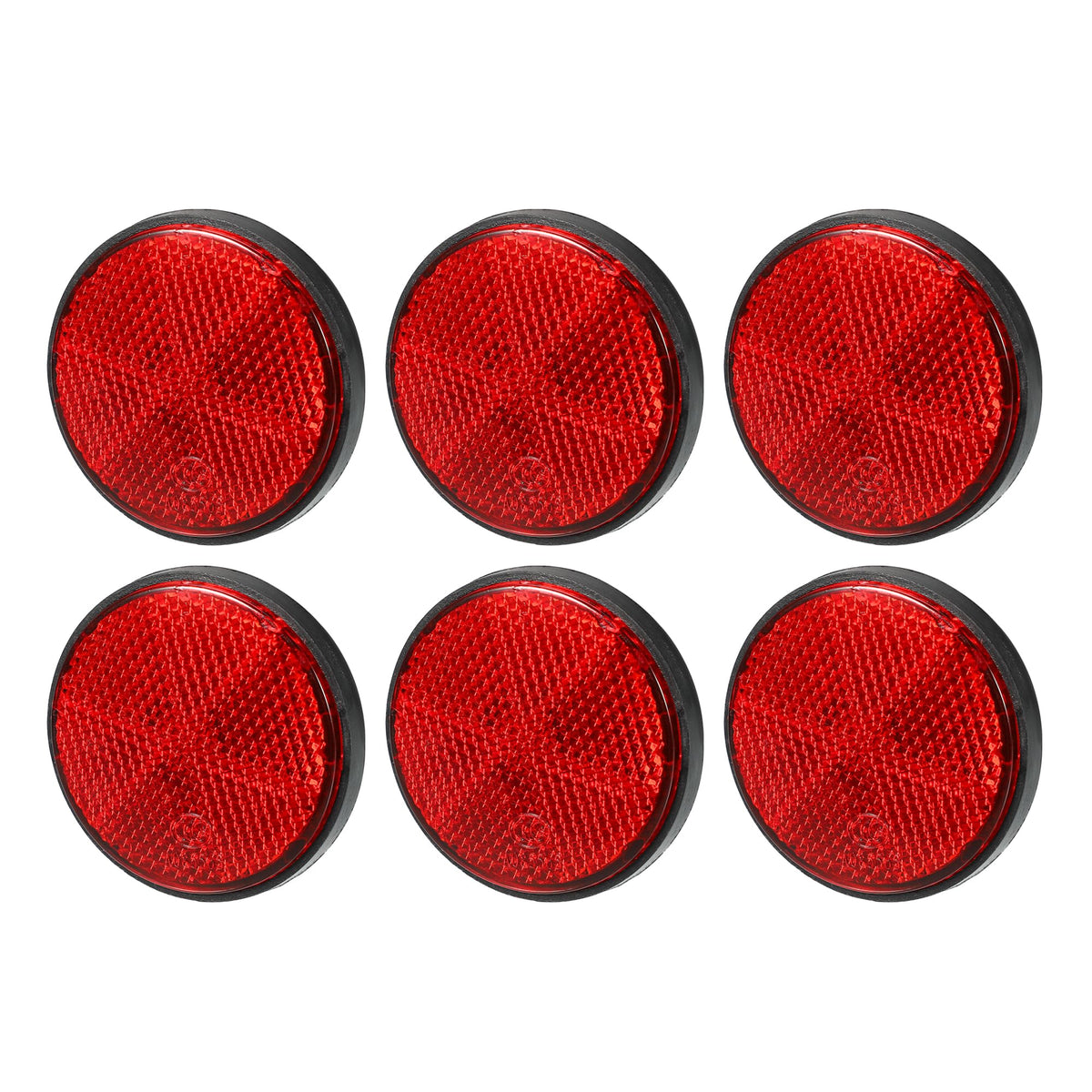 Partuto 6pcs 2.20''x0.31'' Universal Reflector - Round Motorcycle Bike Safety Reflector Increase Visibility and Safety on The Ro