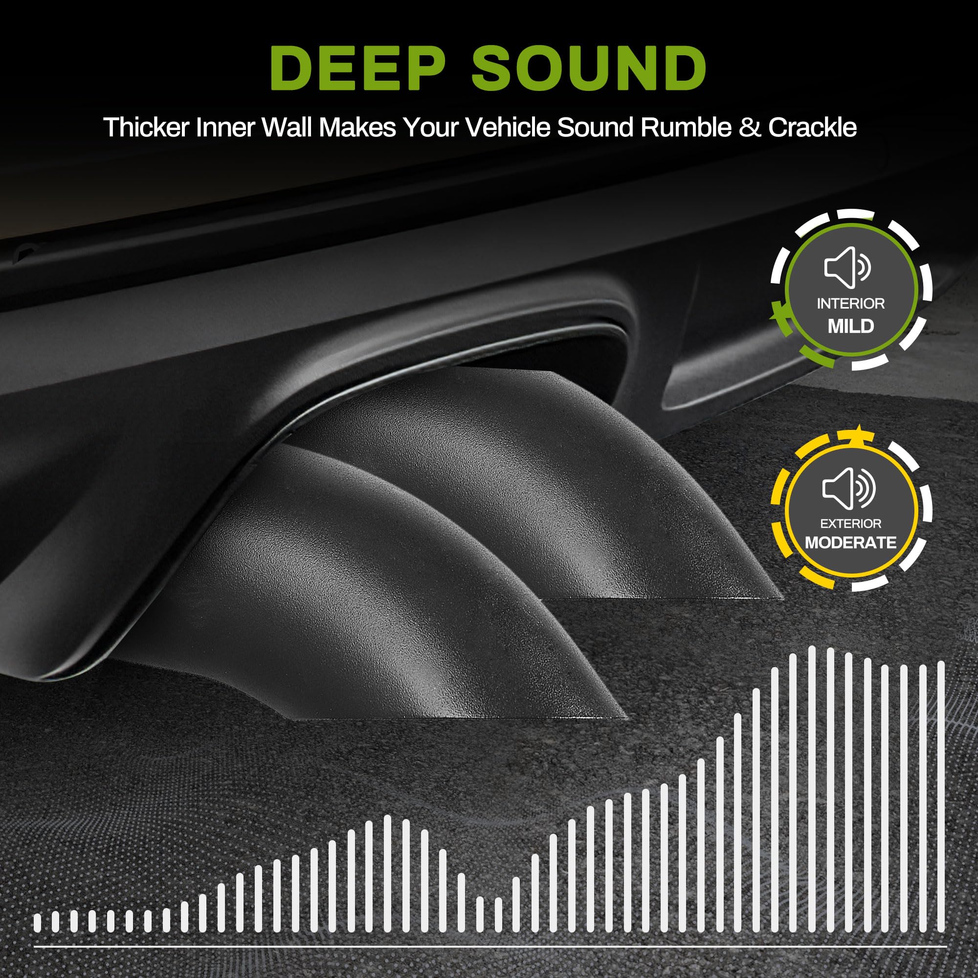 AUTOSAVER88 3 Inch Black Exhaust Tip, 3' Inlet 3' Outlet 12' Long Powder Coated Finish Stainless Steel Turndown Diesel Exhaust Tail Tip for 3-inch Outside Diameter Tailpipe, Turn Down Design, Bolt On