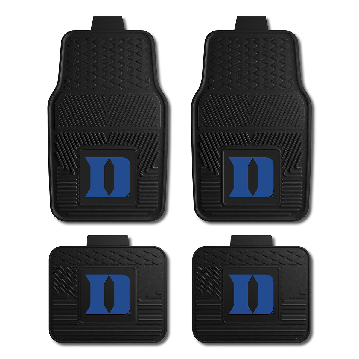 Fanmats Duke University Blue Devils Set of 4 Car Mats for Cars, SUV, Pickups - All Weather Protection, Deep Reservoir Design, Un