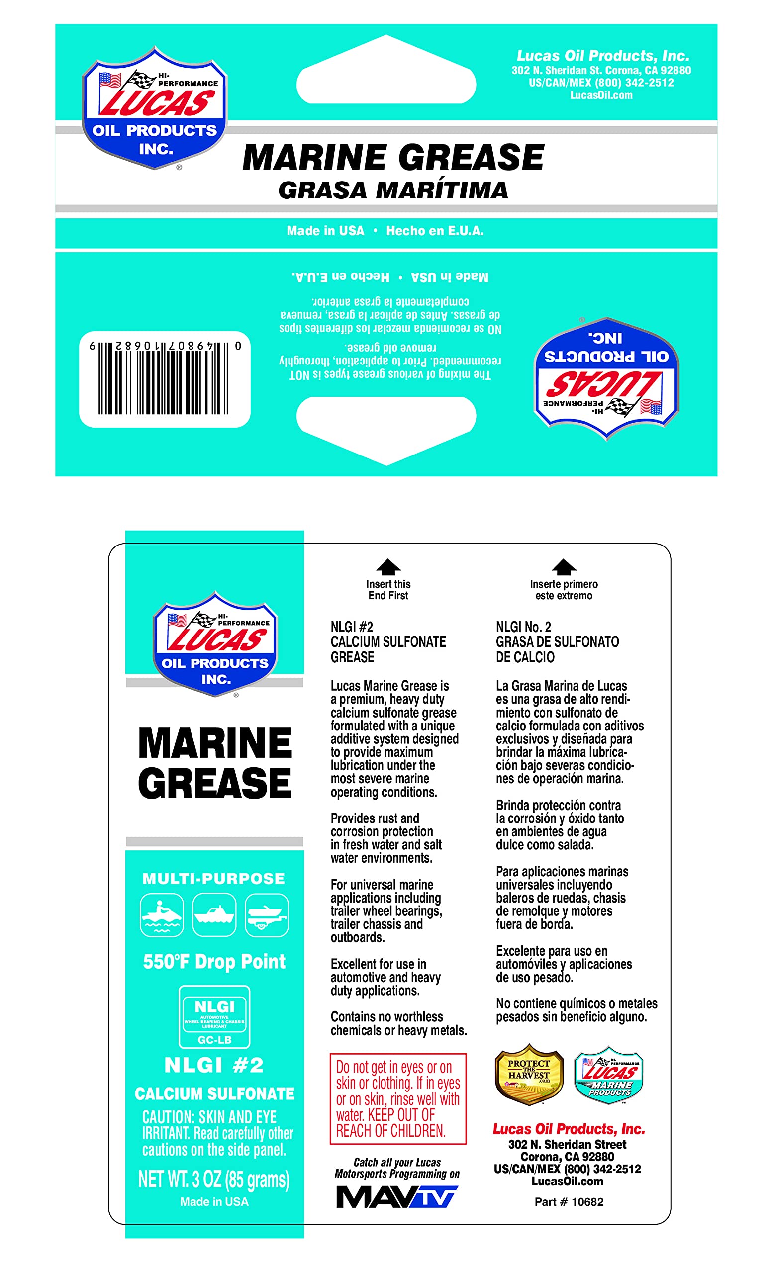 Lucas Oil 10682 Marine Grease 3 Ounce Combo Pack