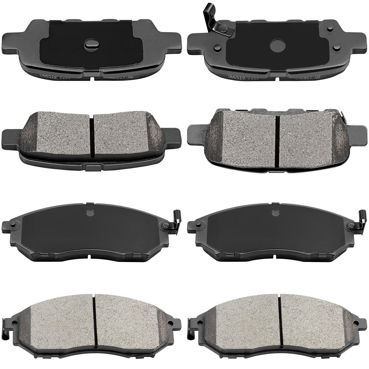 Eccpp D888-7766 D905-7784 Front & Rear Ceramic Disc Brake Pad Set Fit For Nissan 350Z 2006-2009,For 370Z 2009-2018,For Murano 20