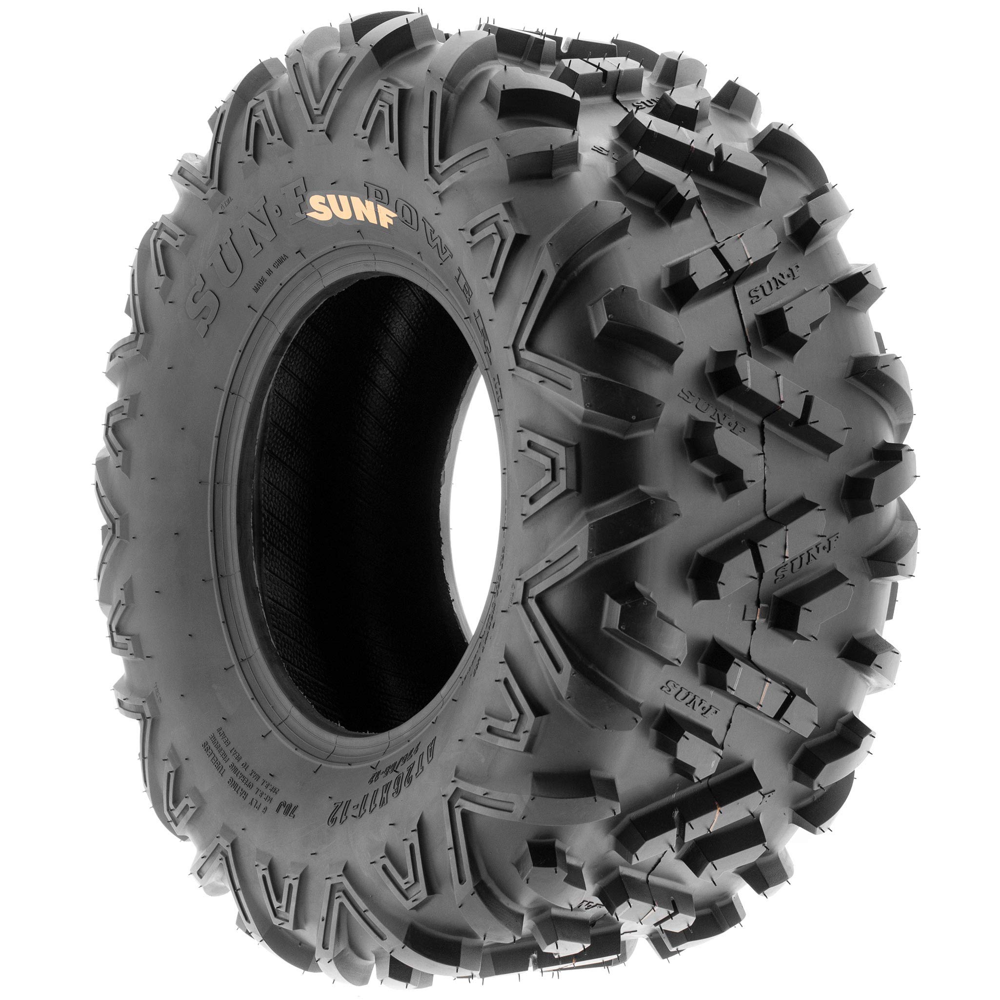 Set Of 4 Sunf Power.Ii Atv Utv Tires 26X9-12 Front & 26X11-12 Rear, All-Terrain Off Road, 6 Pr, A051