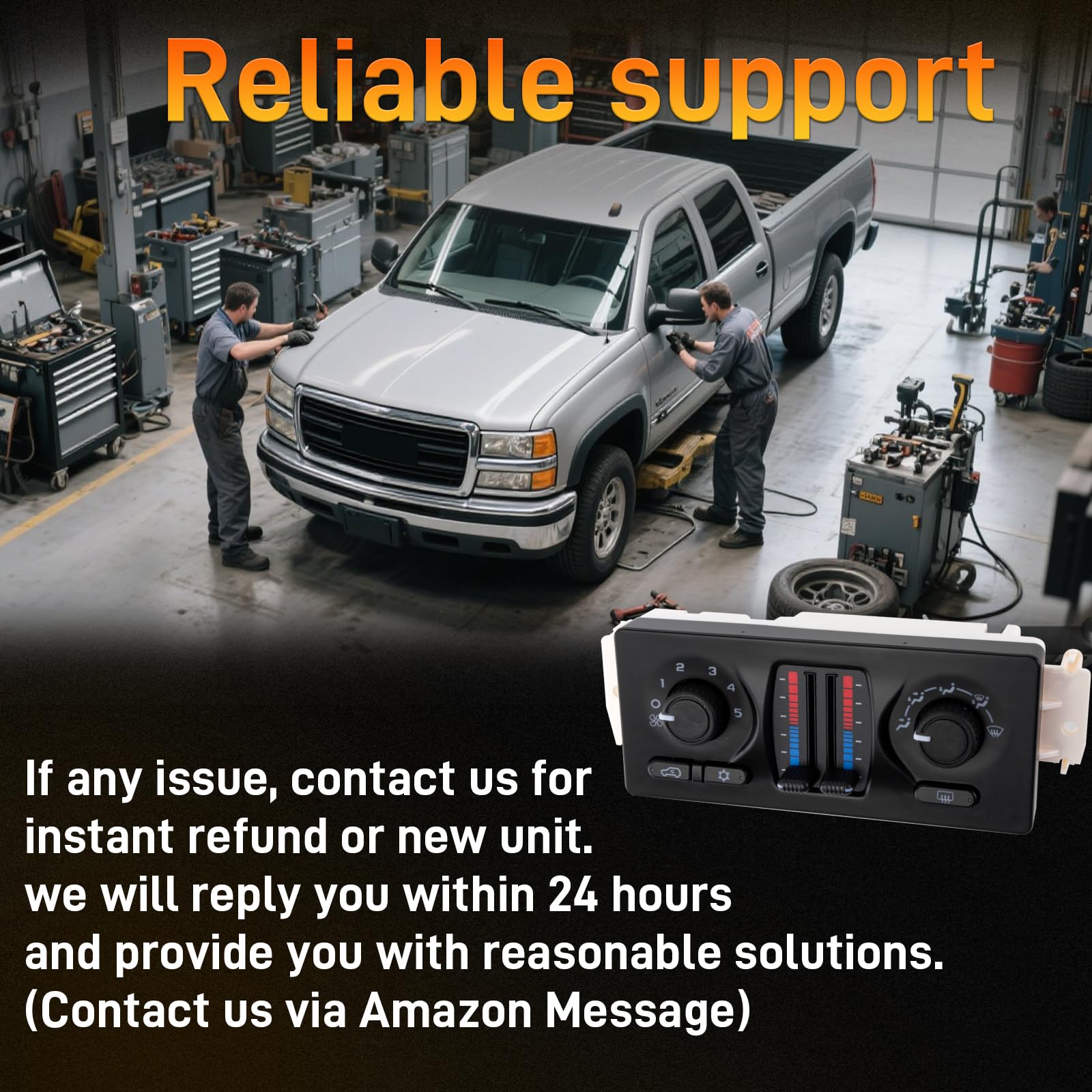 599-210XD AC Climate Control Panel Compatible With 2002-2009 Chevy GMC Buick Cadillac Isuzu Saab, Fir for Silverado Avalanche Su