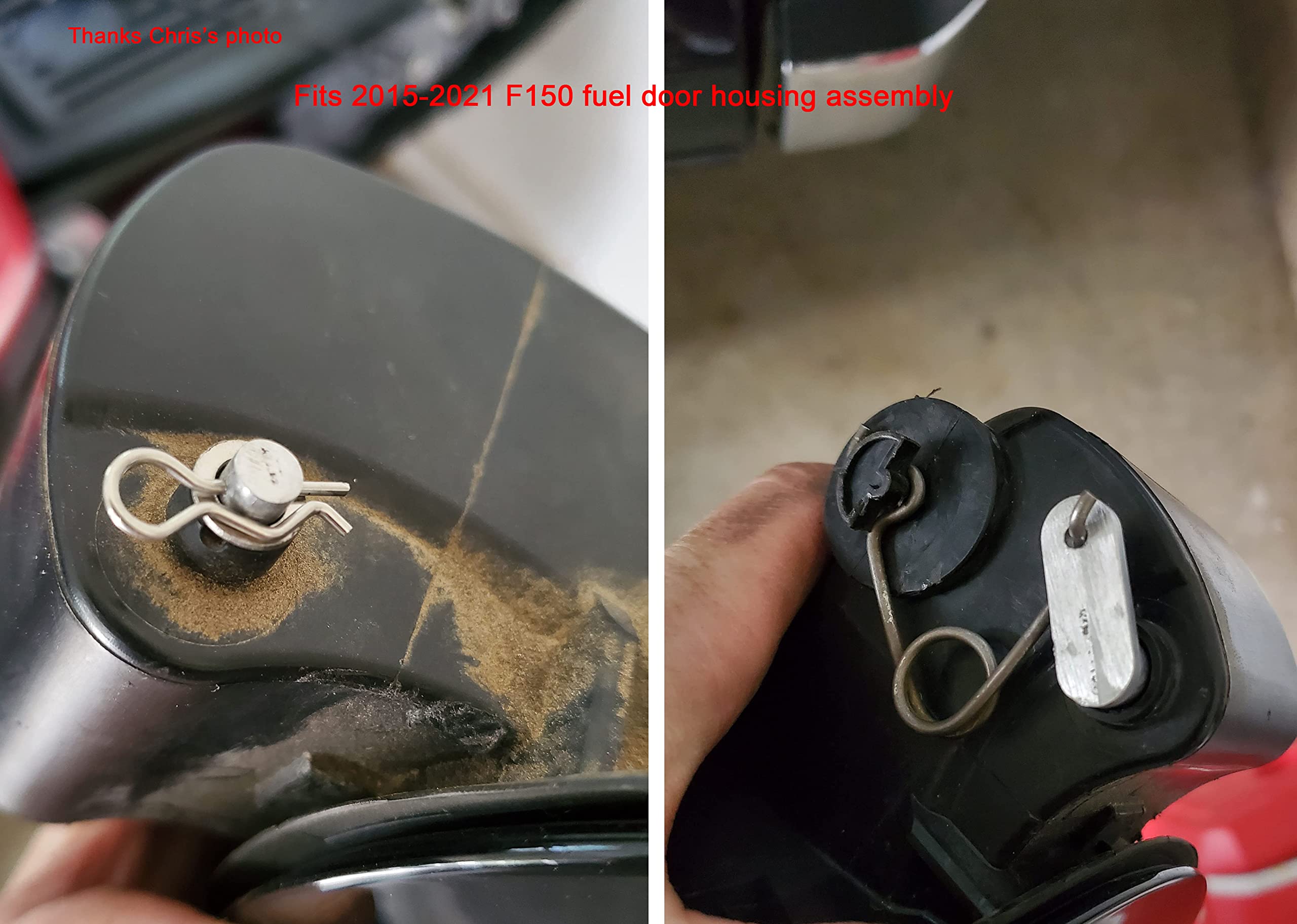 Autoacc Fuel Door Permanent Repair Hinge Latch Kit For 2009-2020 F150, 2011-2019 Edge Explorer Loose Gas Cap Fix (Redesigned, Me