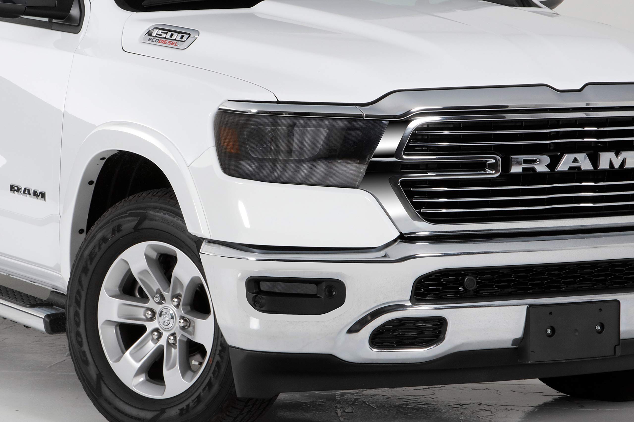 Gt Styling Gt0768X Carbon Fiber Look Headlight Cover 2Pc Fits 2019-2021 Ram 1500 Big Horn