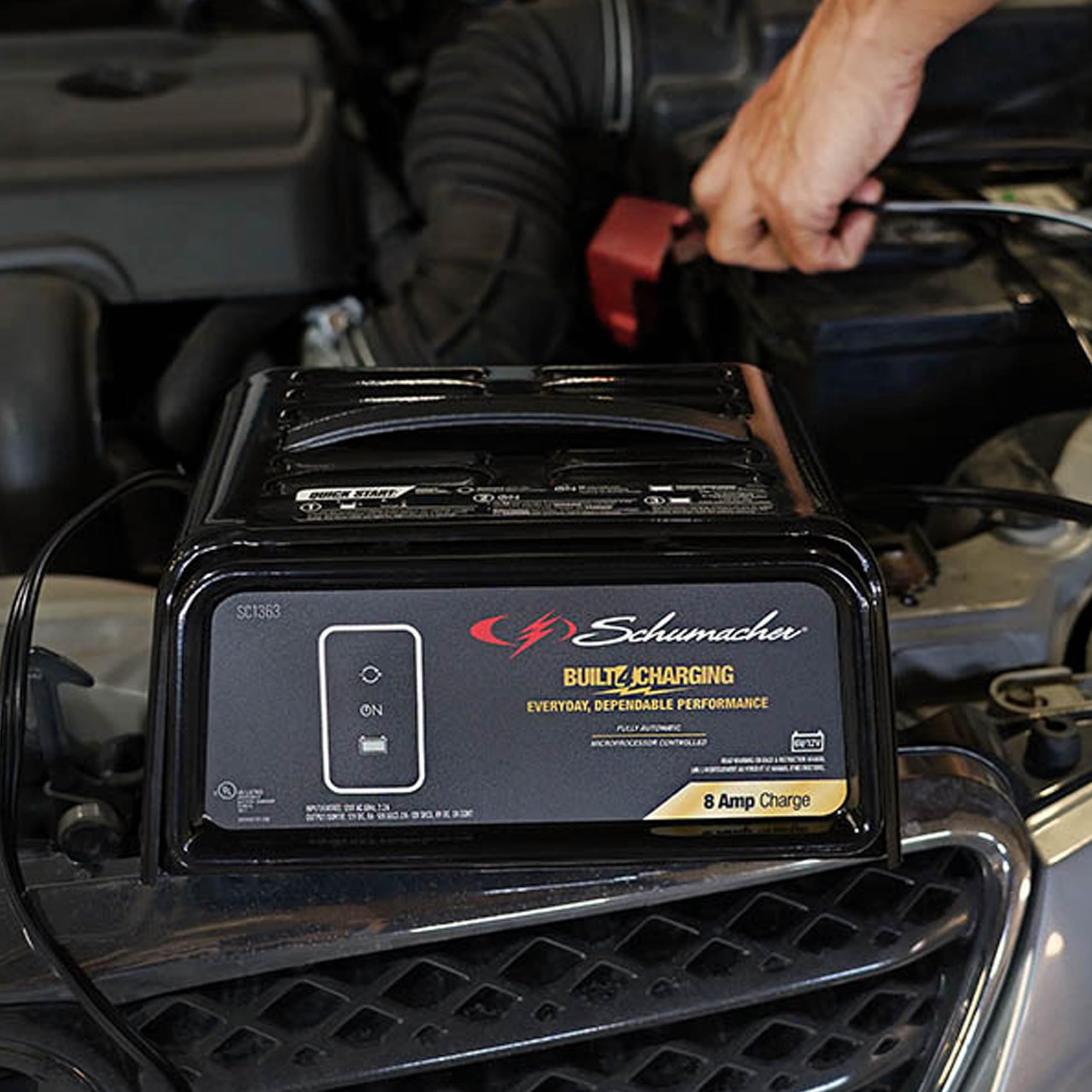 Schumacher Sc1363 Fully Automatic Battery Charger, Maintainer, And Auto Desulfator - 8 Amp/2 Amp, 6V/12V - For Cars, Trucks, Suvs, Rv Batteries