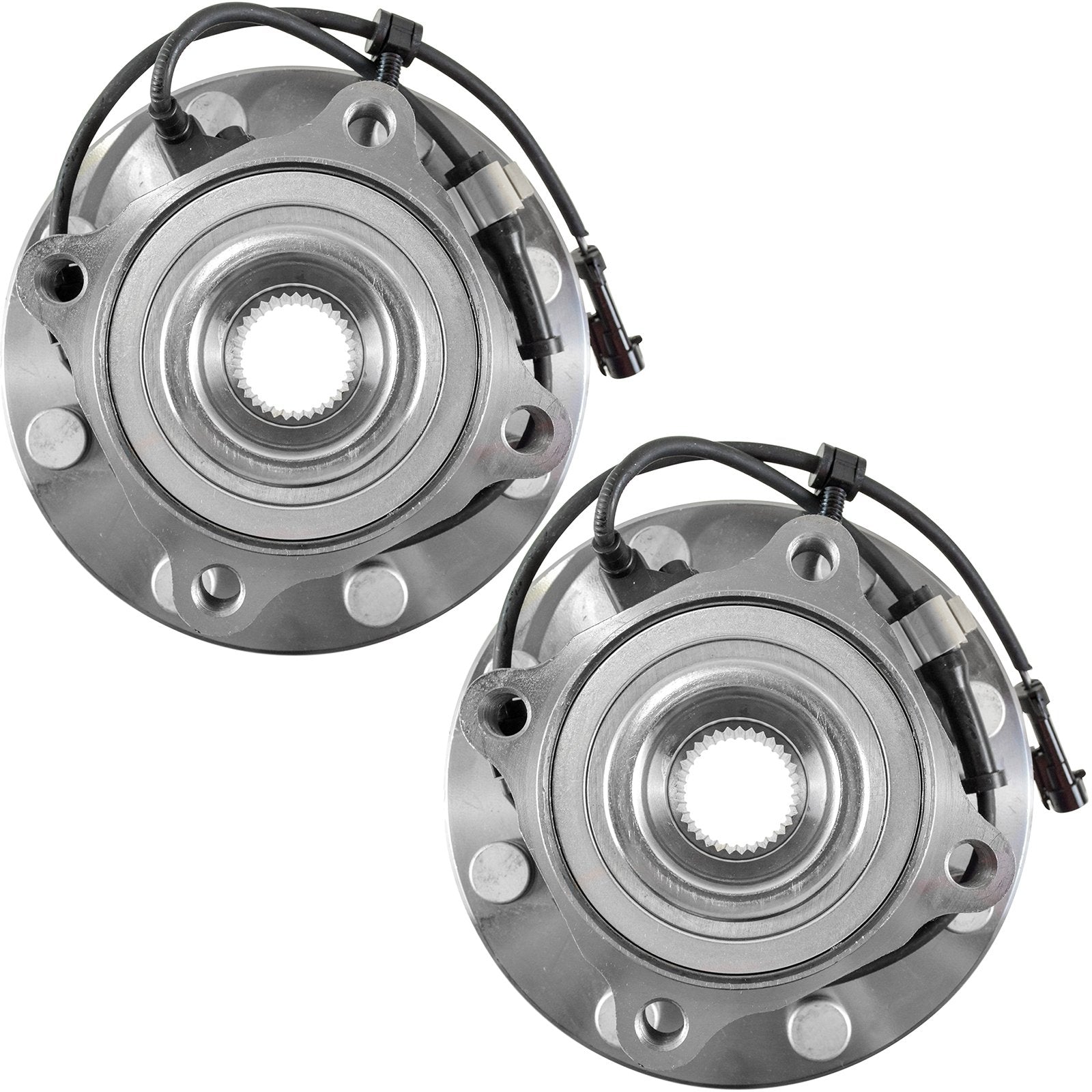 Trq Front Wheel Hub & Bearing Pair Set For Chevy Gmc Truck 8 Lug 4X4 4Wd W/Abs