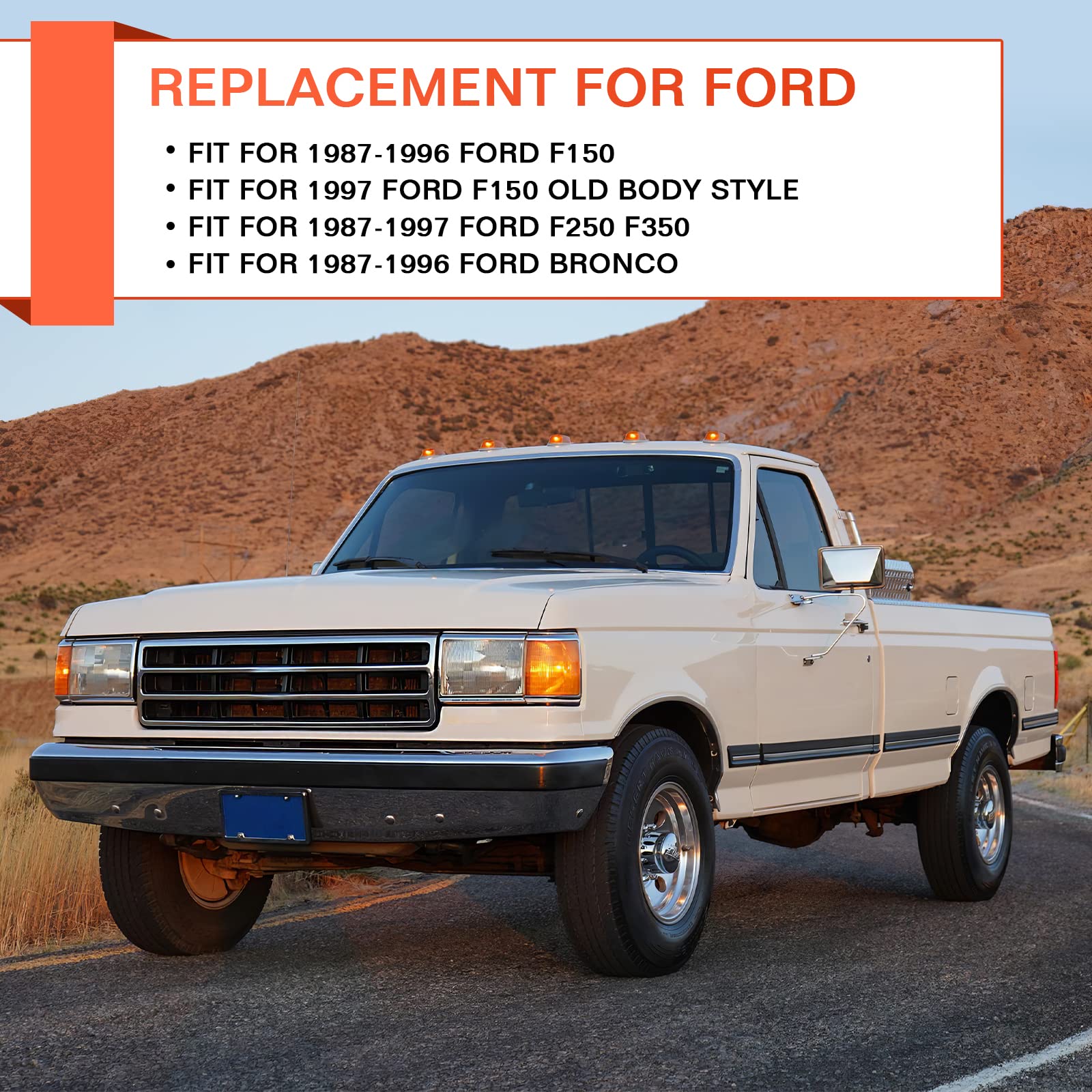 Aclong Front Inner & Outer Window Molding Sweep Felt Trim Seal Weatherstrip Kit Compatible With Ford F-150 F-250 F-350 Bronco 19