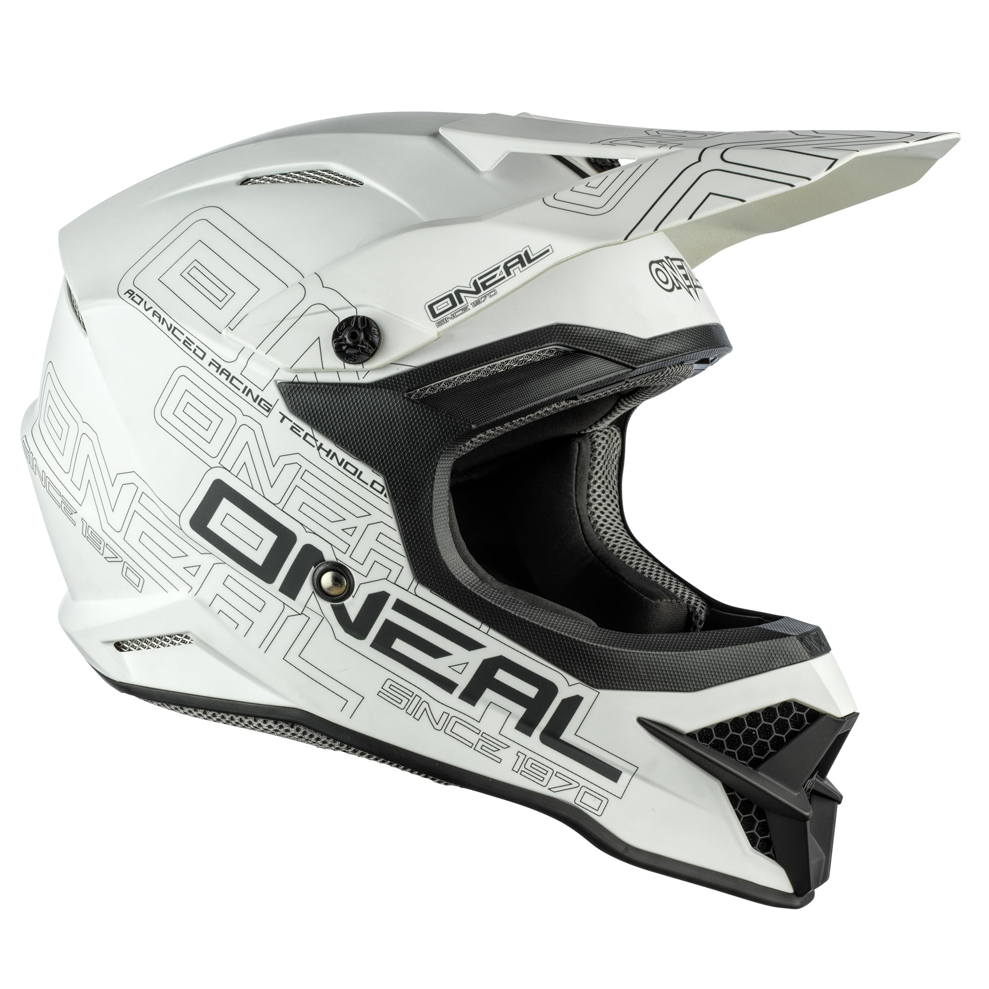 O'Neal 0627-012 3Srs Adult Helmet Flat (Flat White, Sm)
