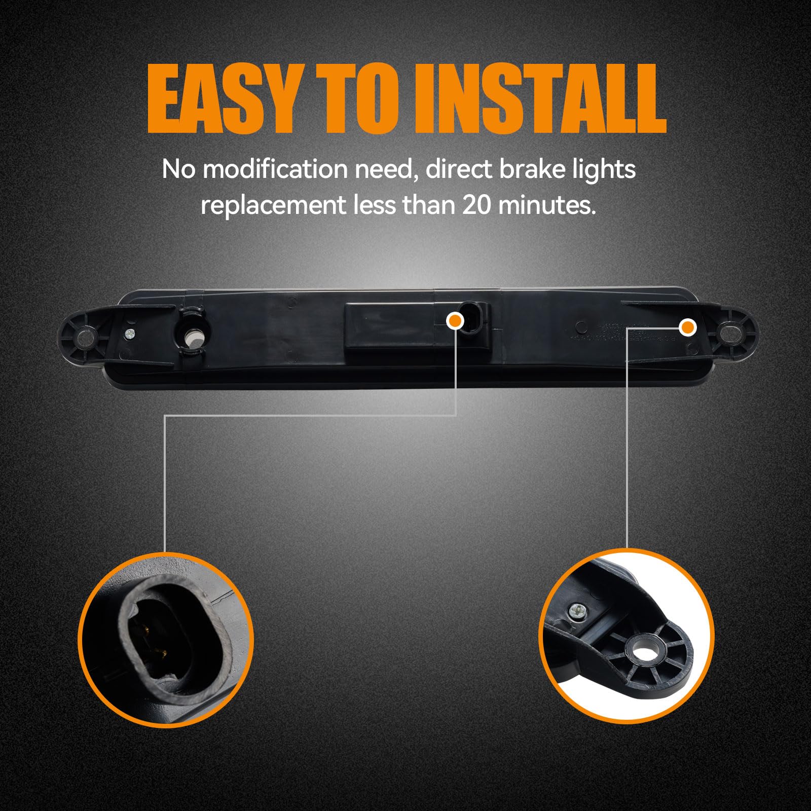 Cxdar Third 3Rd Brake Light Led For 2004-2015 Nissan Armada, High Mount Rear Brake Lights Assembly For 2004-2010 Infiniti Qx56,