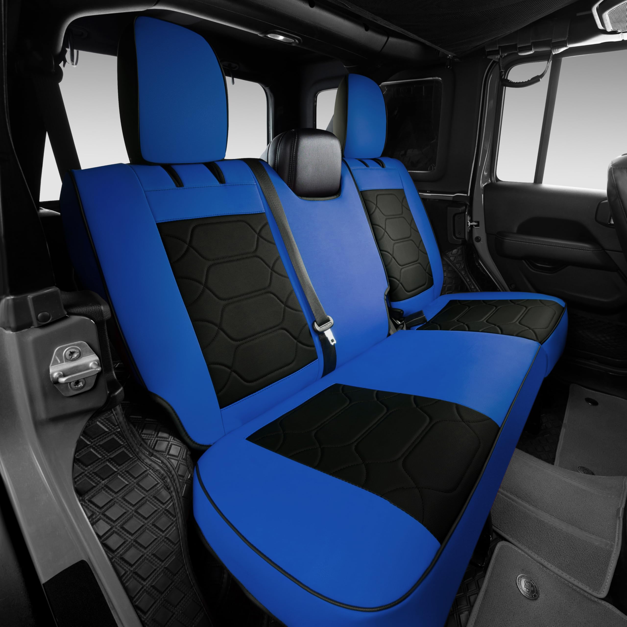 OASIS AUTO Custom Fit Seat Covers for 2018-2025 Wrangler JK 4-Door, Waterproof Faux Leather Seat Protector Cushion Unlimited X R