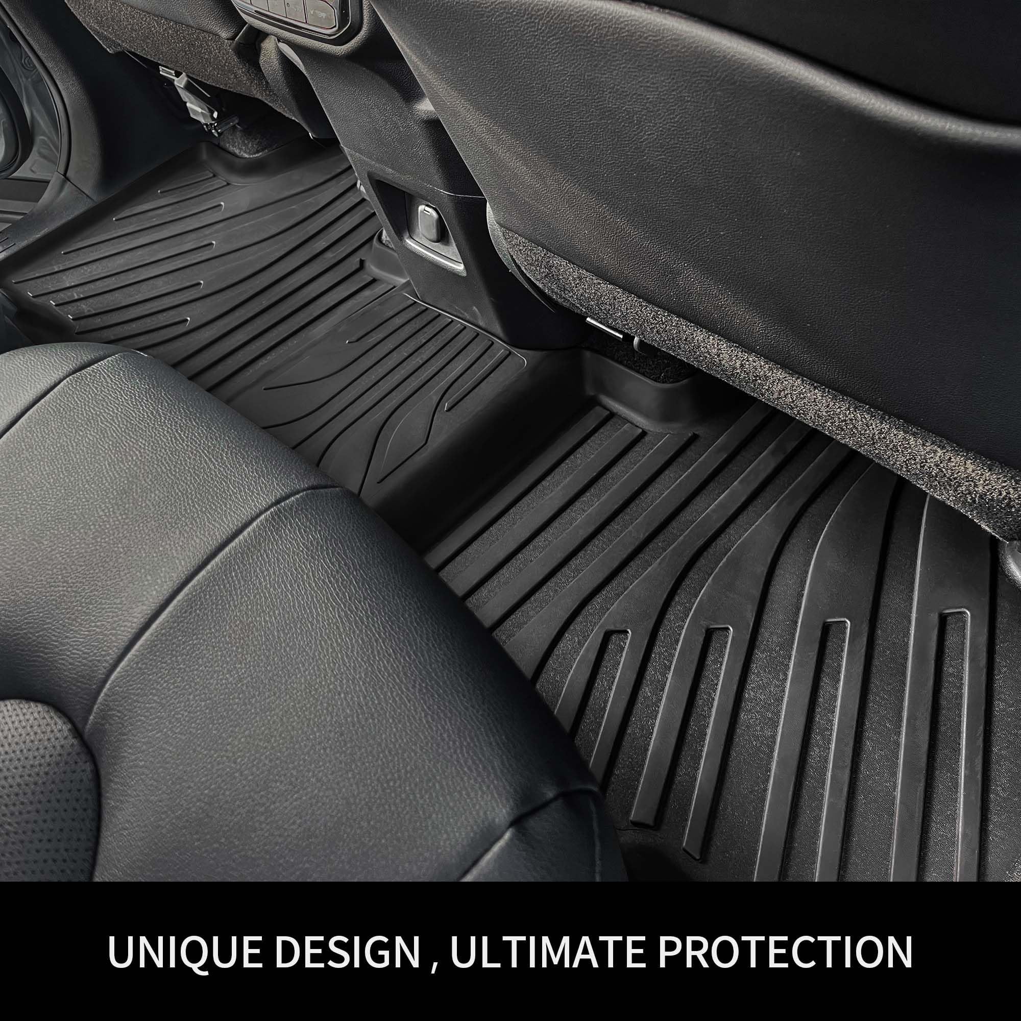 Oedro Upgraded Floor Mats Fit For Toyota Grand Highlander 2024 2025 W/Subwoofer 7 Seat (Include Hybrid), Tpe Interior Seat Back